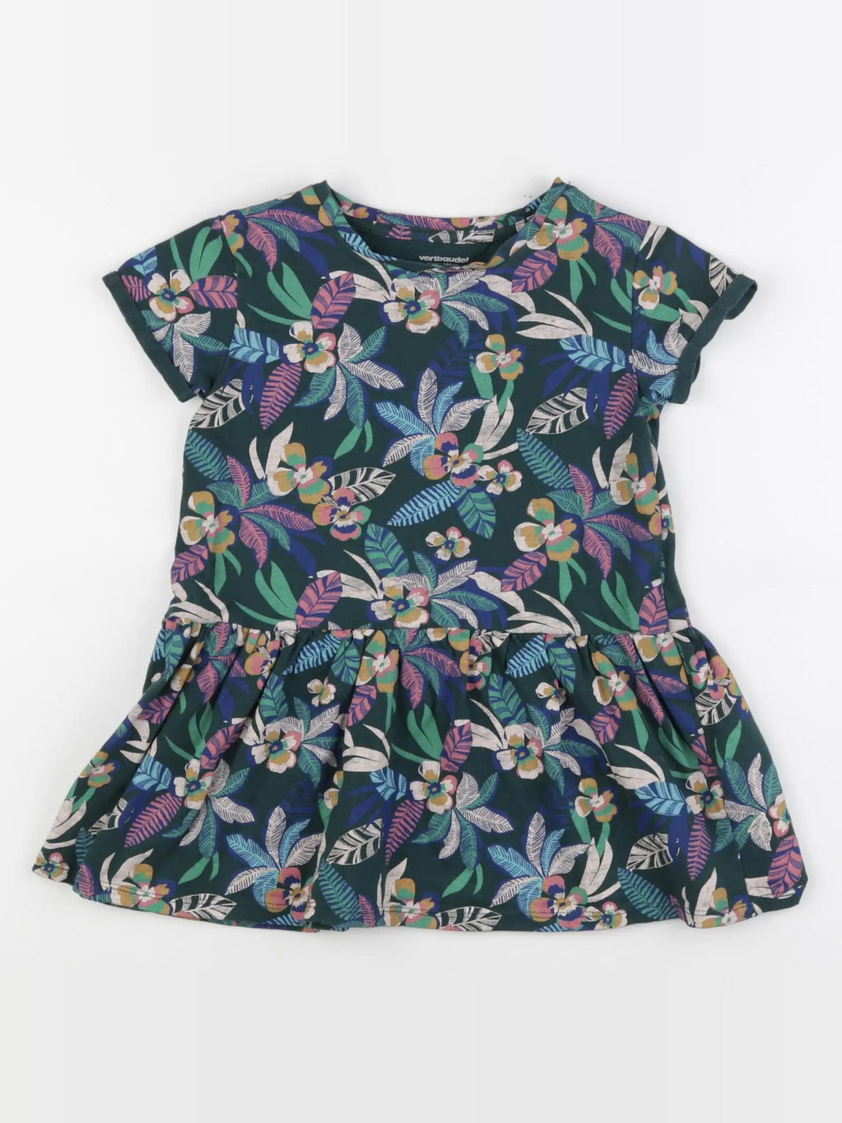 Vertbaudet - robe vert - 4 ans