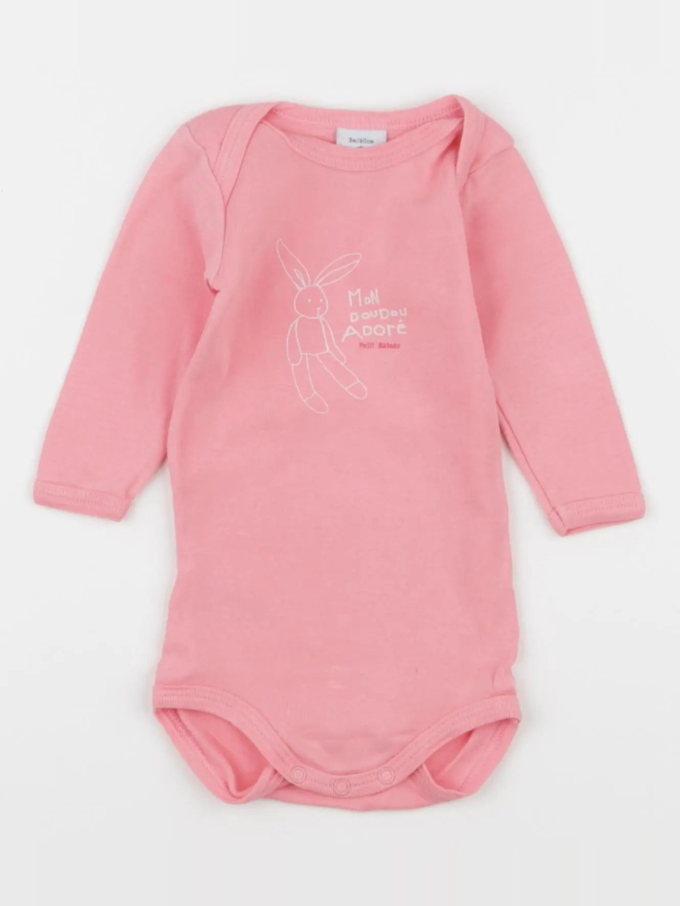 Petit Bateau - body rose - 3 mois