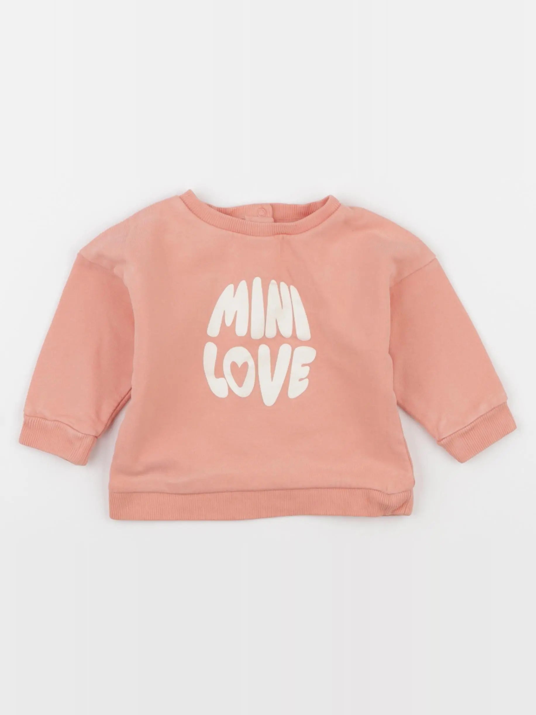 Vertbaudet - sweat orange - 9 mois