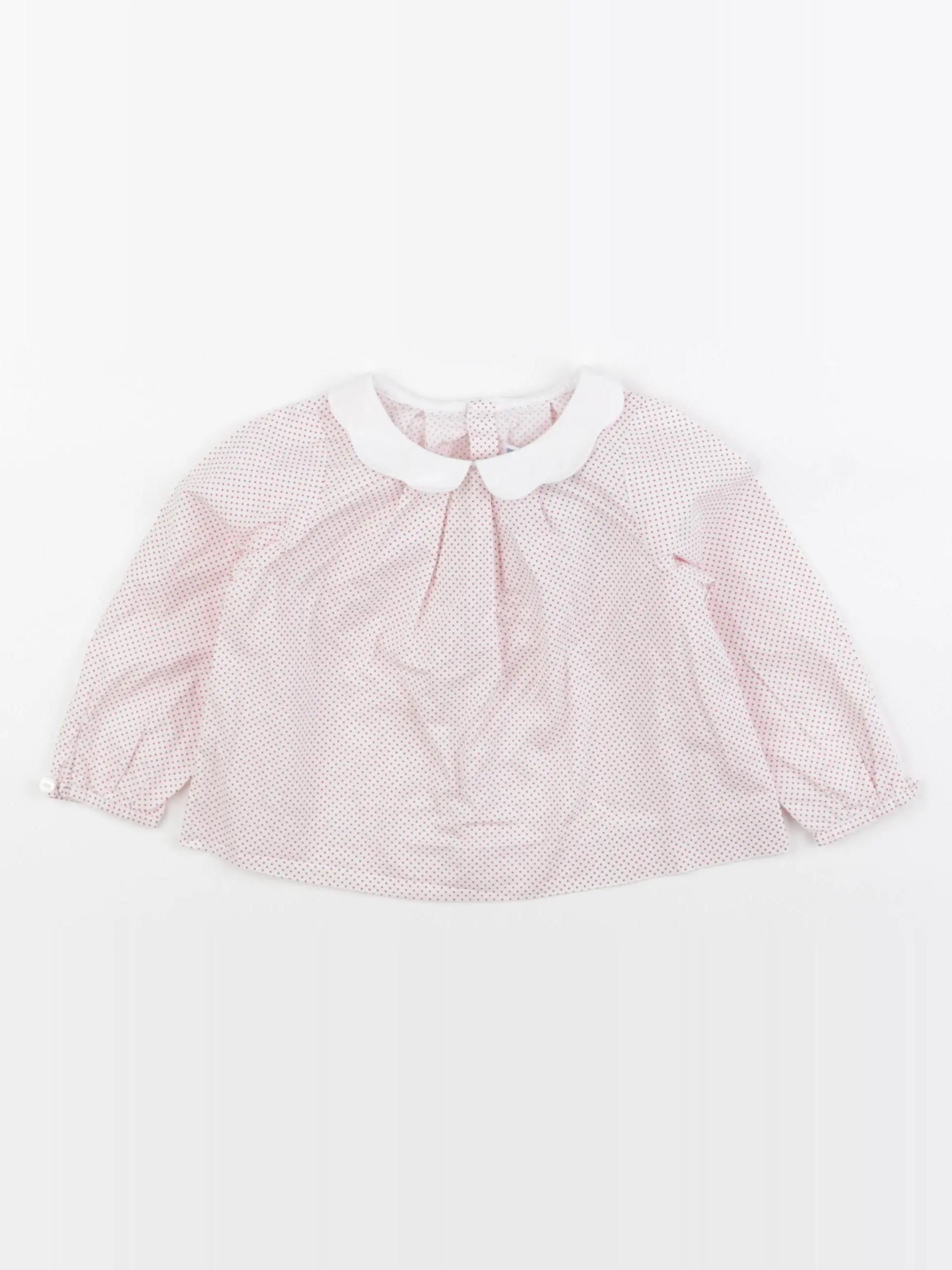 Jacadi - blouse blanc, rouge - 12 mois