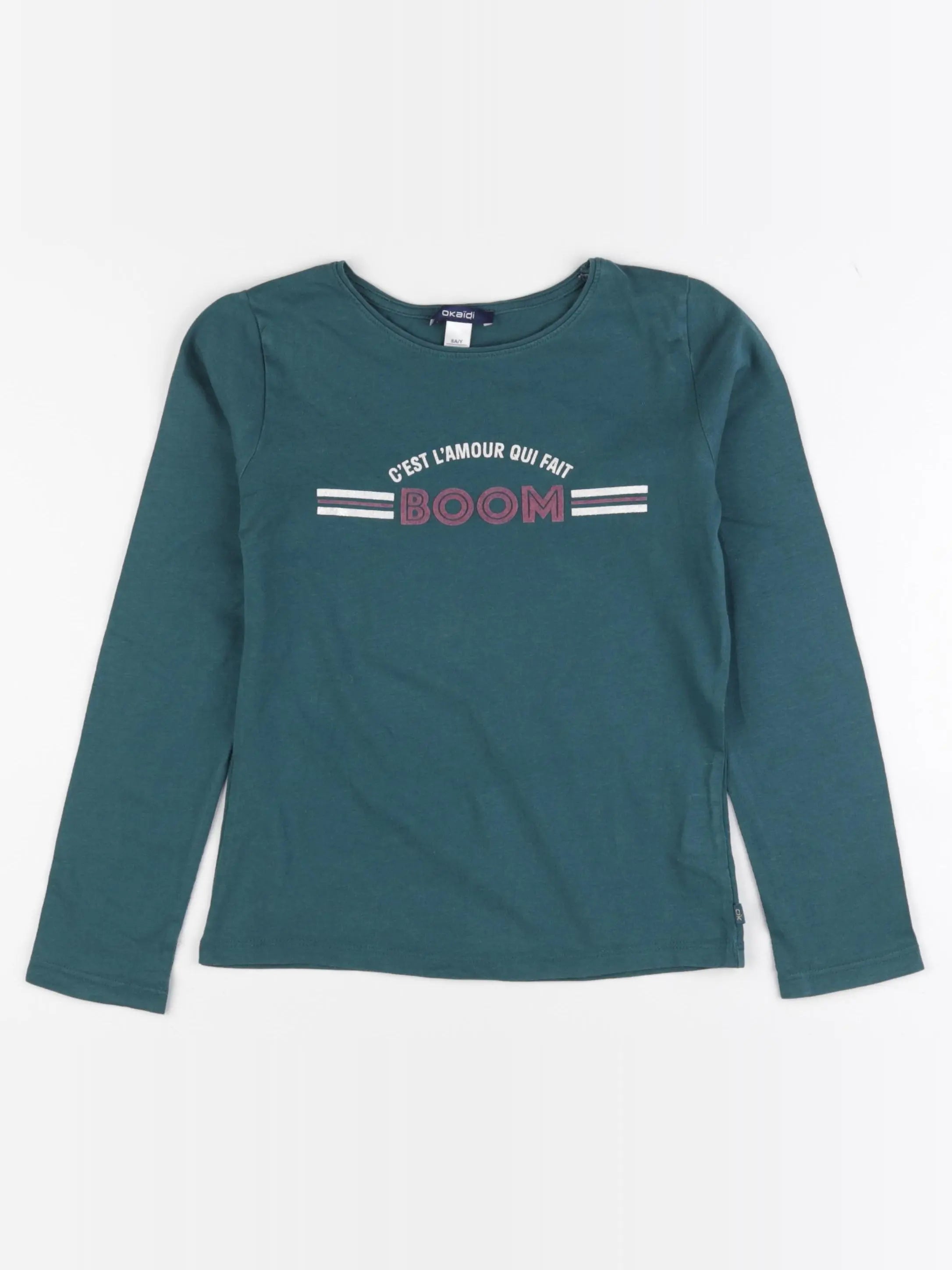 Okaidi - tee-shirt vert - 8 ans