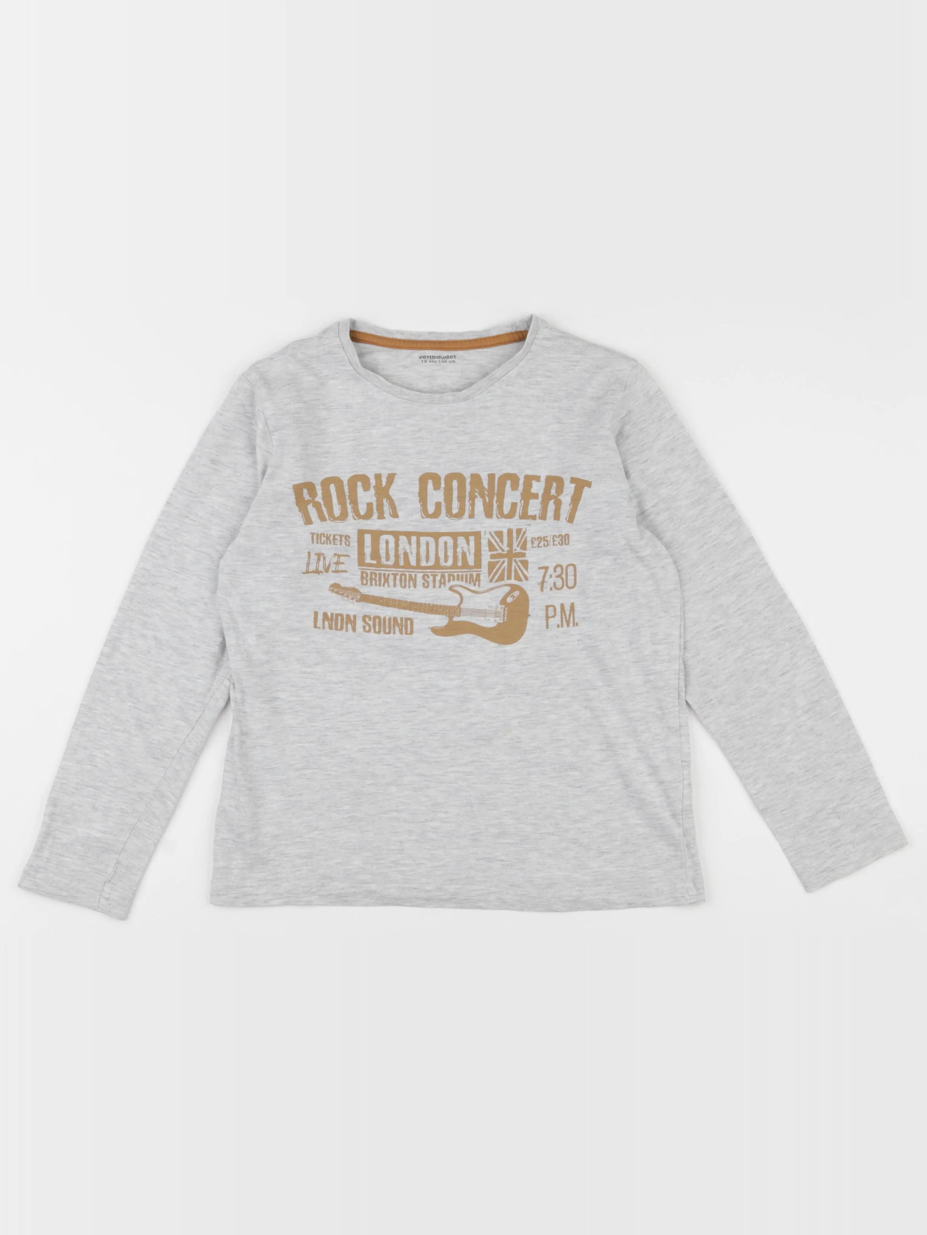 Vertbaudet - tee-shirt gris - 10 ans