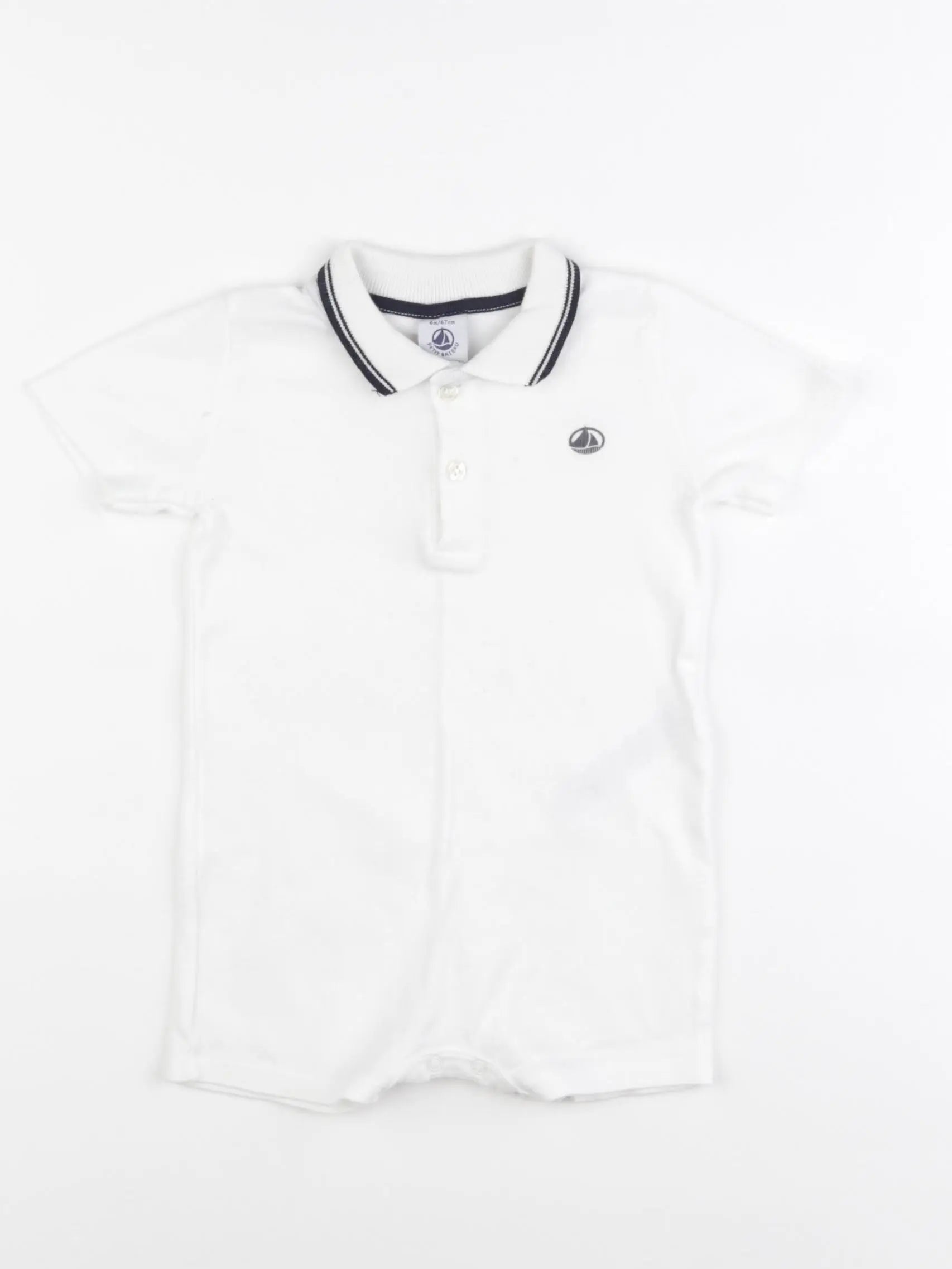 Petit Bateau - combinaison blanc - 6 mois