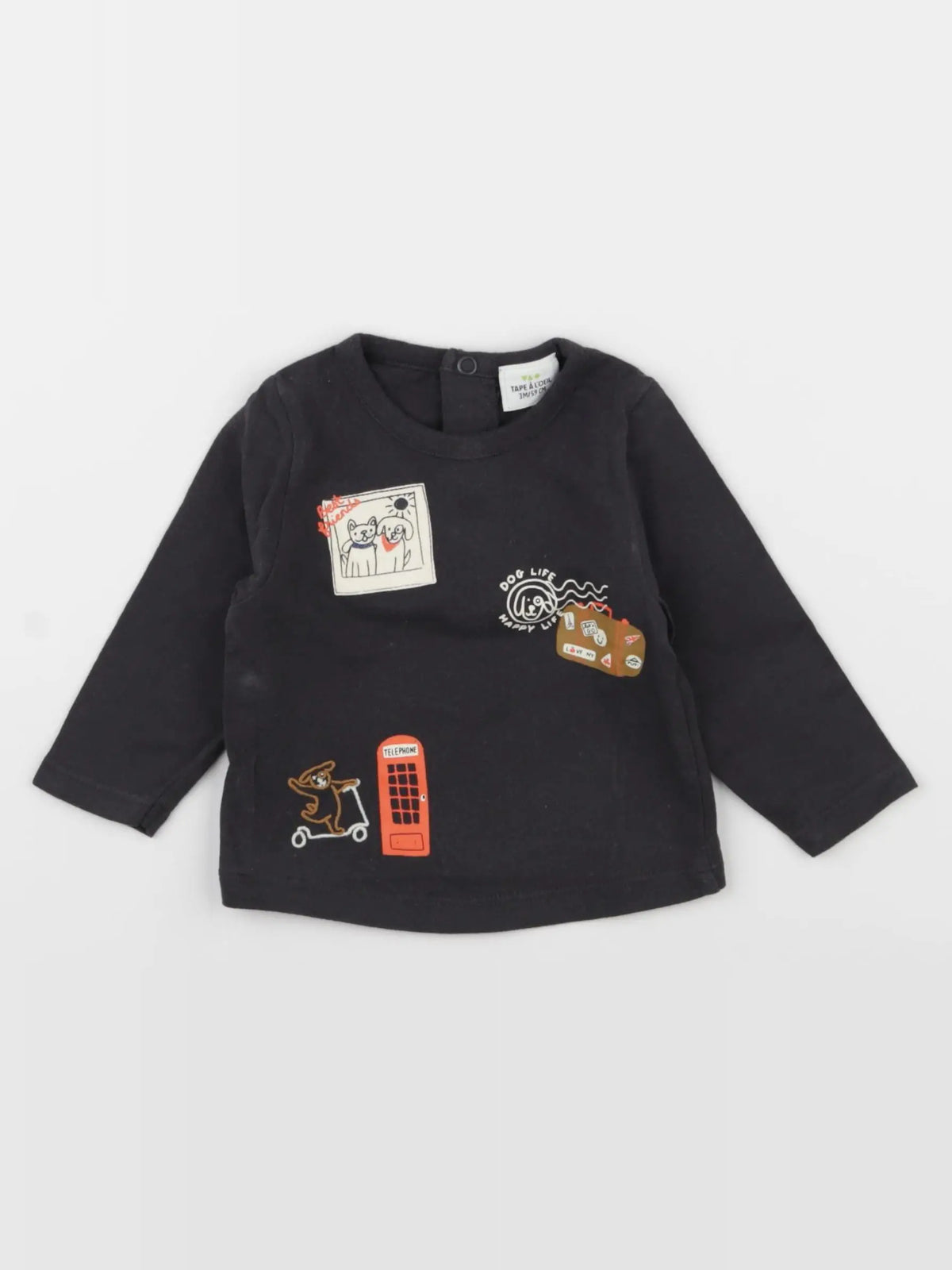 Tape à l'oeil - tee-shirt marron - 3 mois