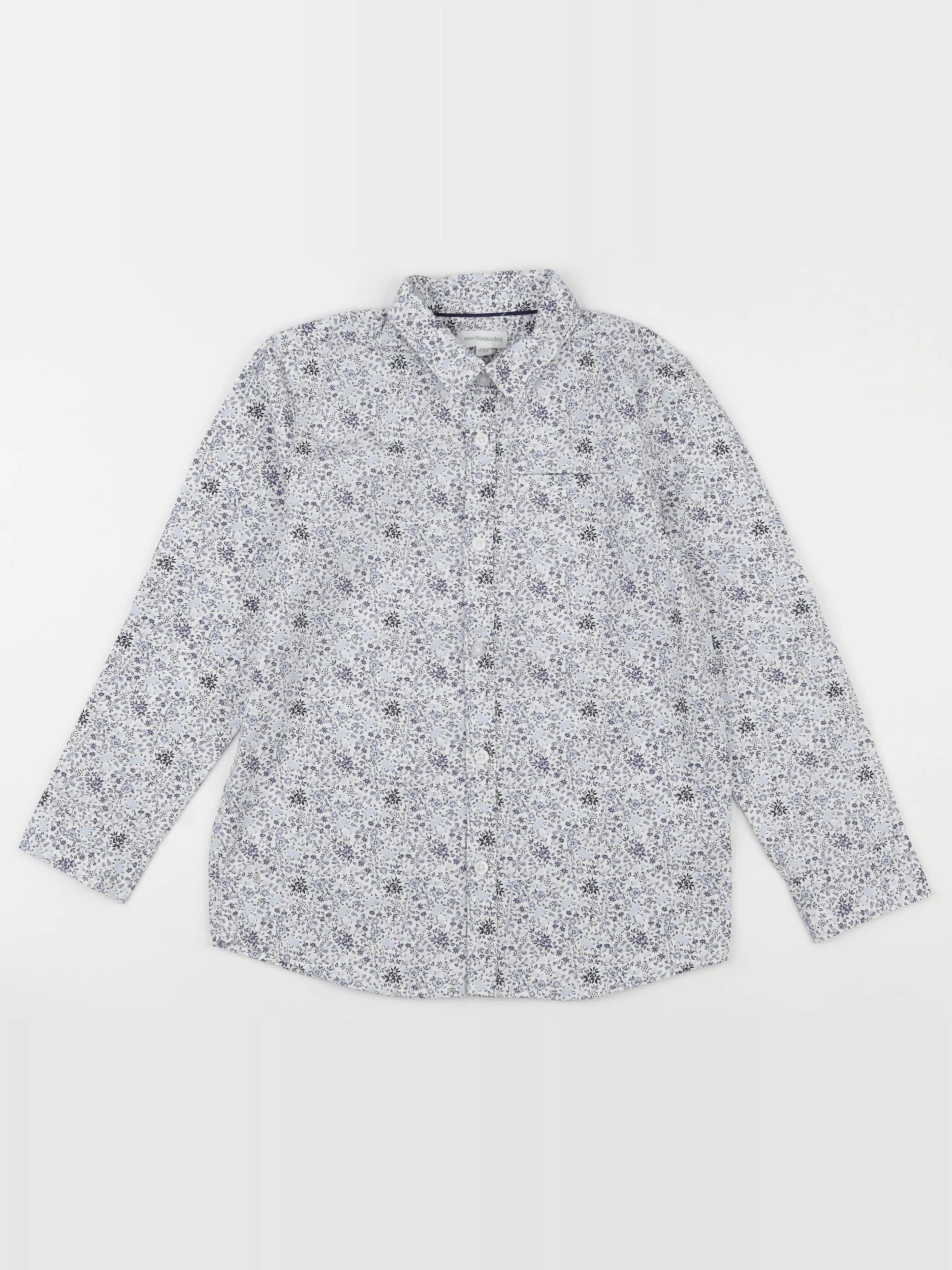 Vertbaudet - chemise bleu, blanc - 8 ans