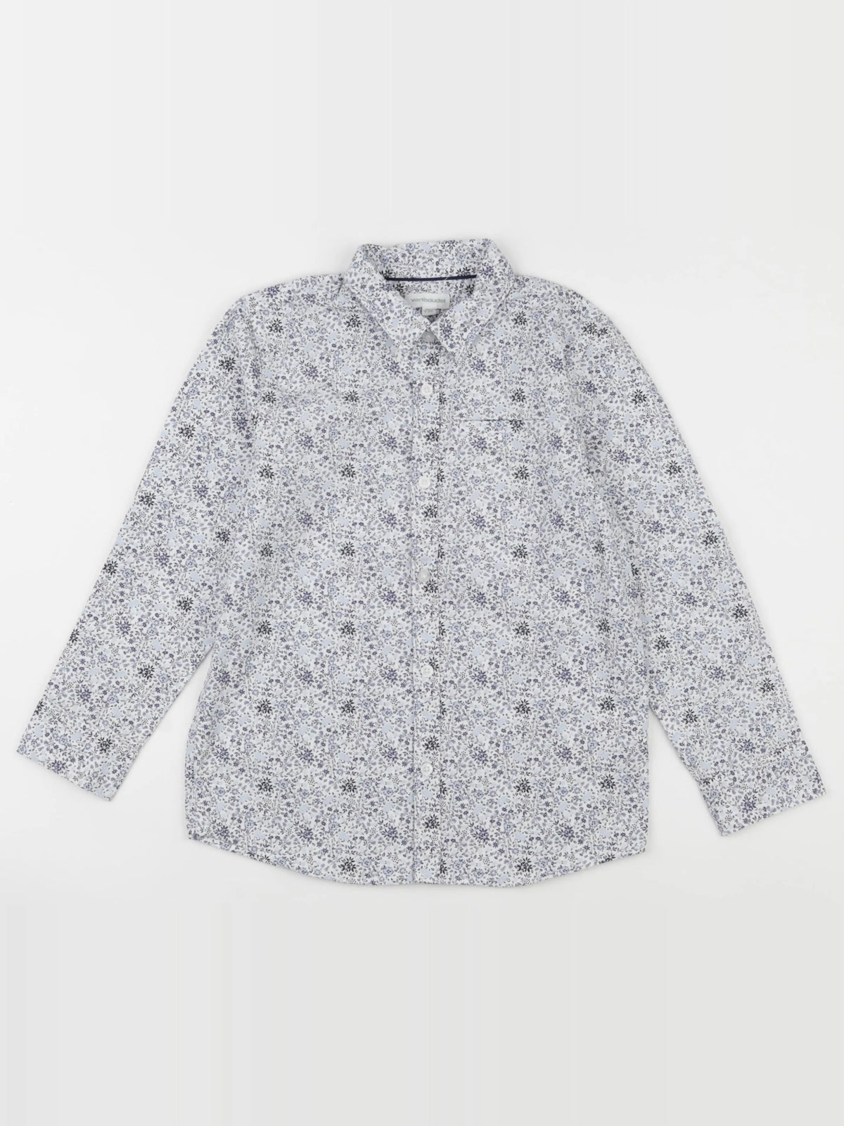 Vertbaudet - chemise bleu, blanc - 5 ans