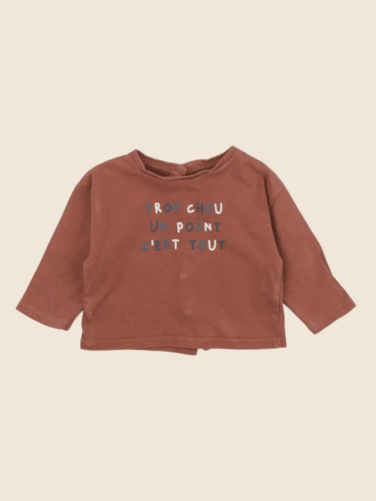 Vertbaudet - tee-shirt marron - 9 mois