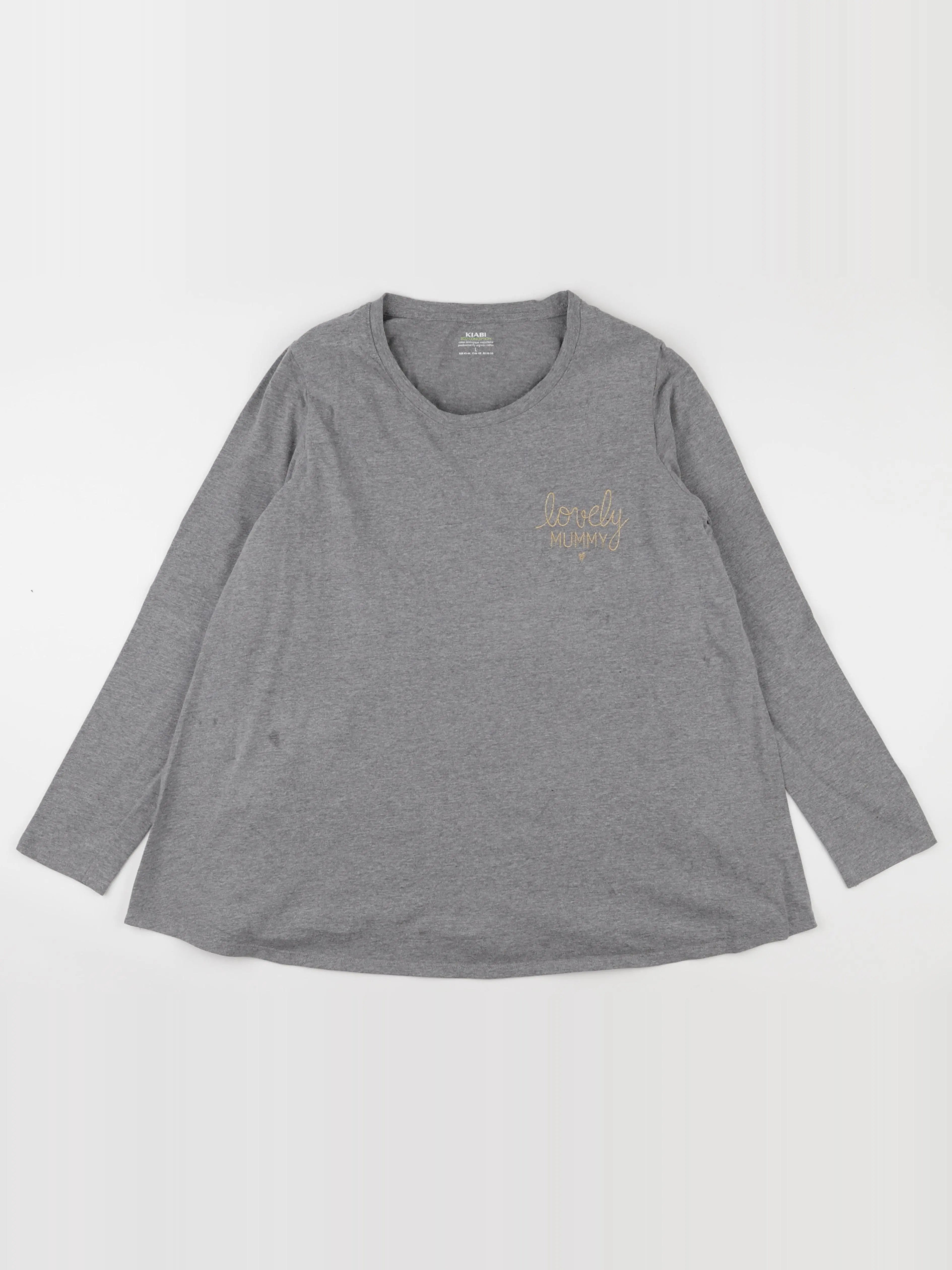Kiabi - tee-shirt allaitement gris - l