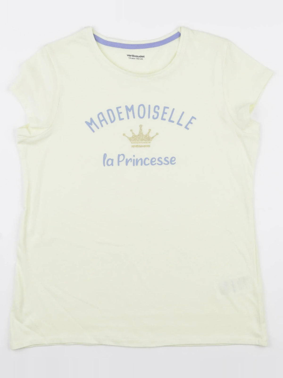 Vertbaudet - tee-shirt jaune, or - 12 ans