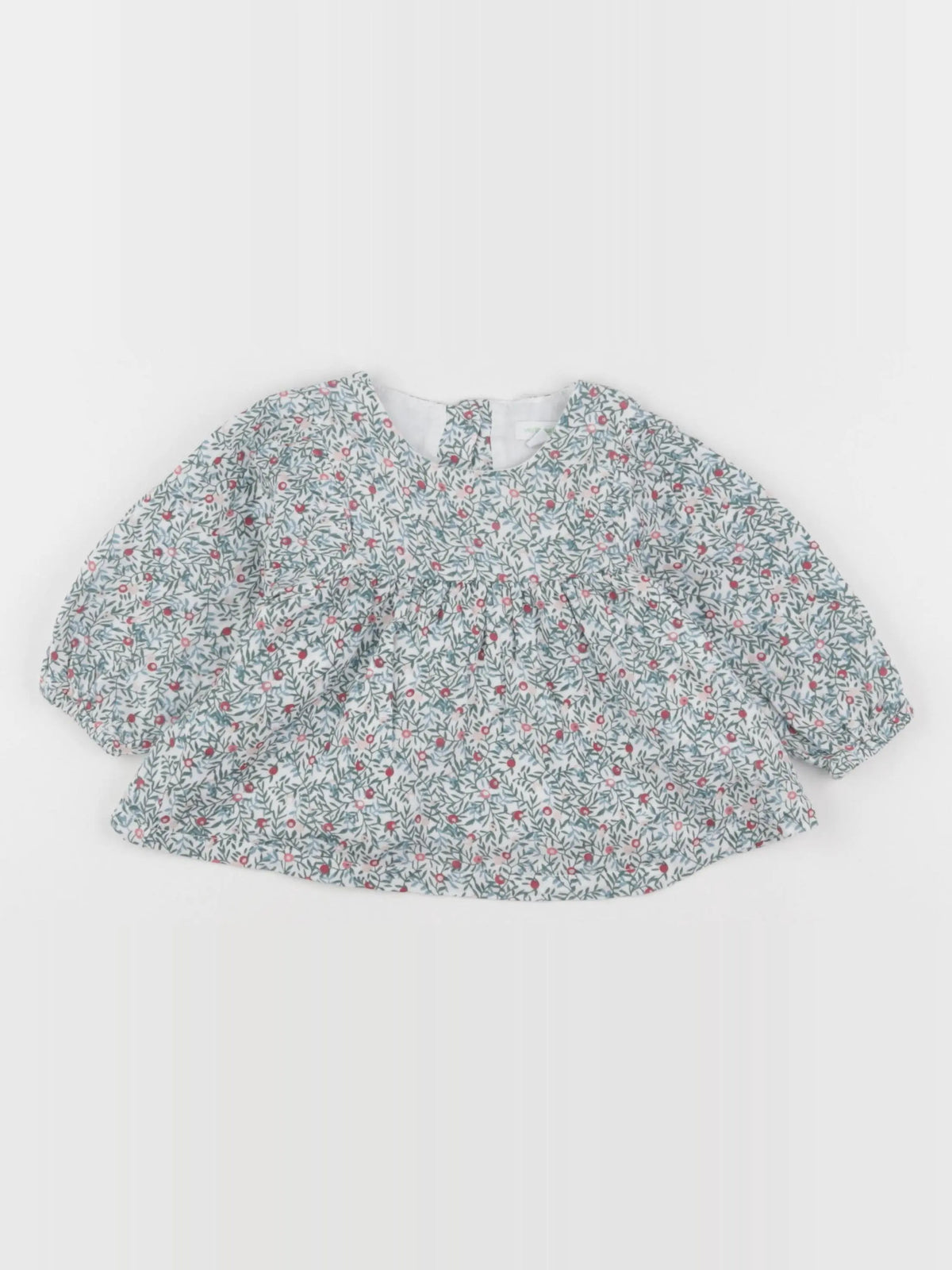 Vertbaudet - blouse vert - 9 mois