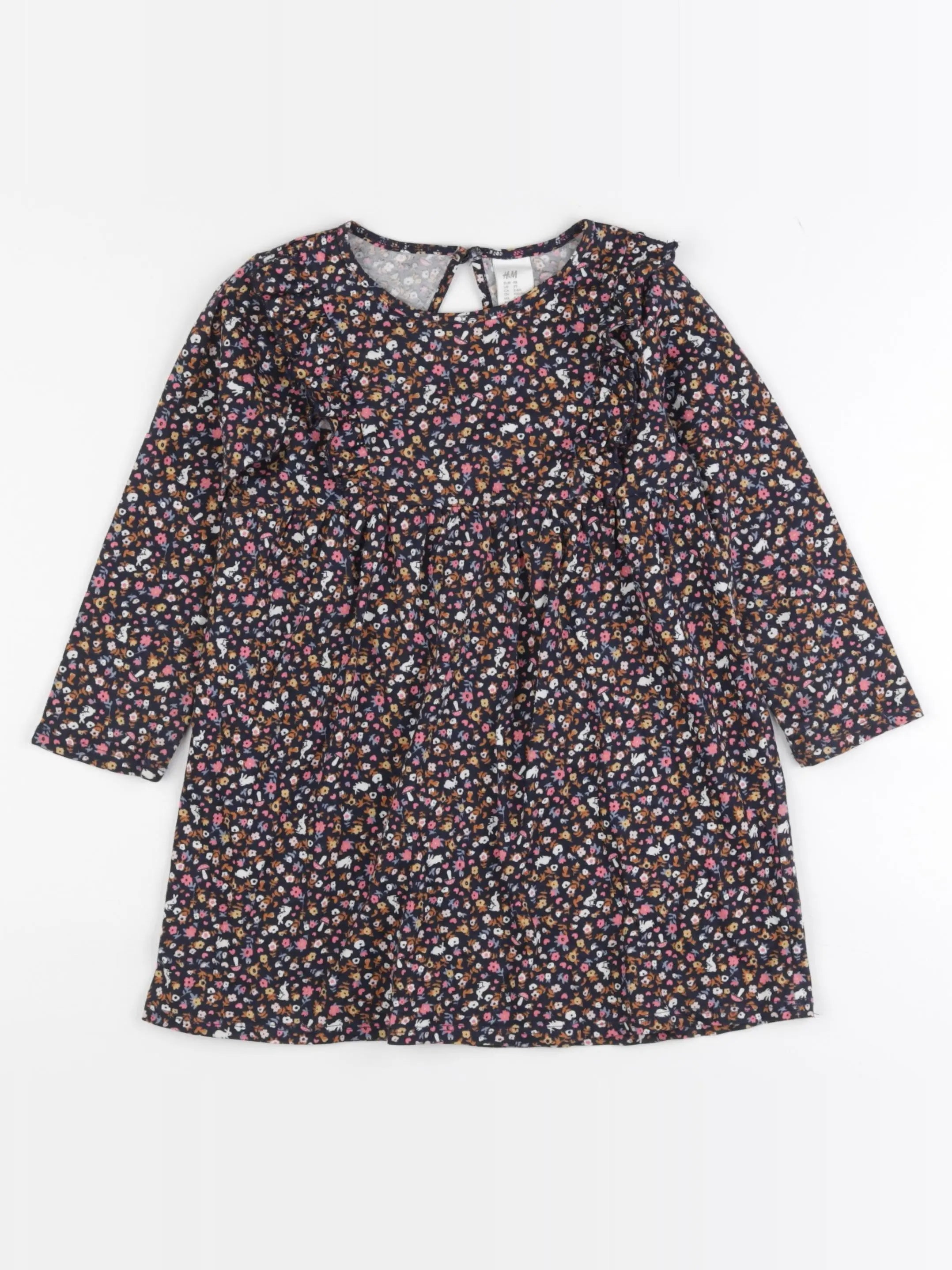 H&M - robe bleu - 2/3 ans