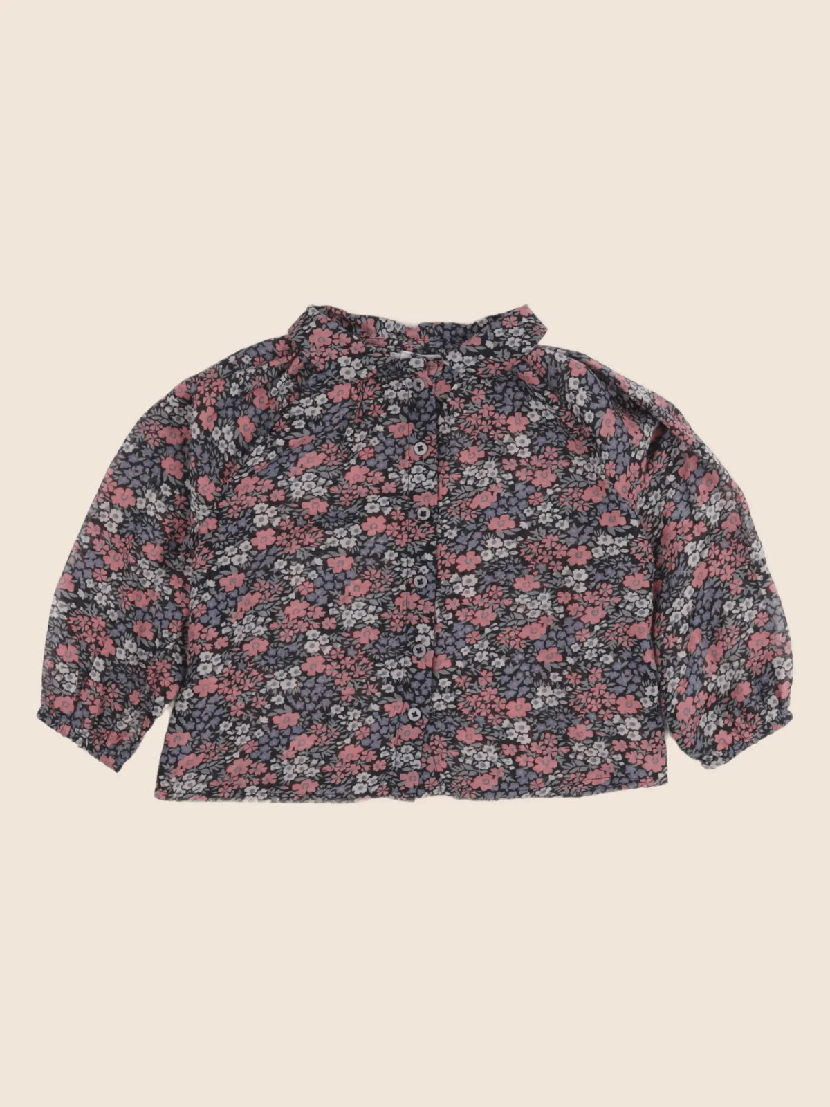 Mango - blouse bleu - 18/24 mois