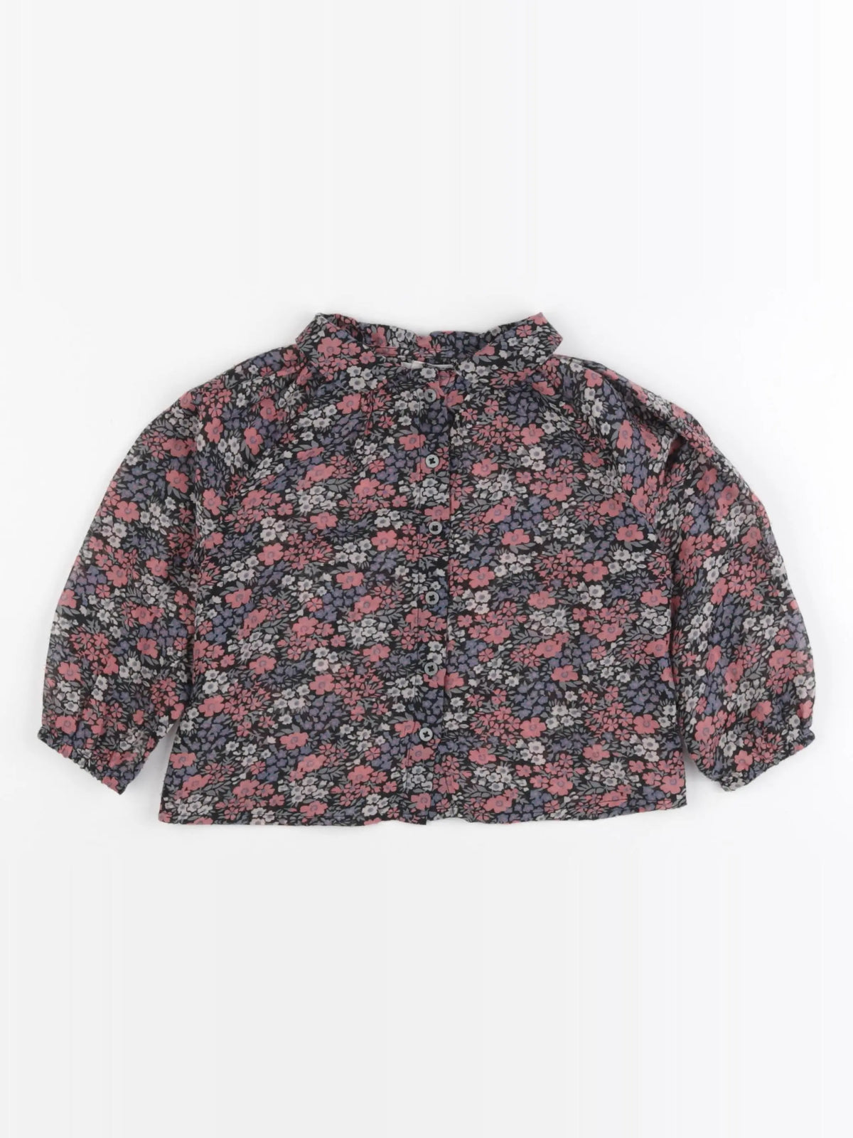 Mango - blouse bleu - 18/24 mois