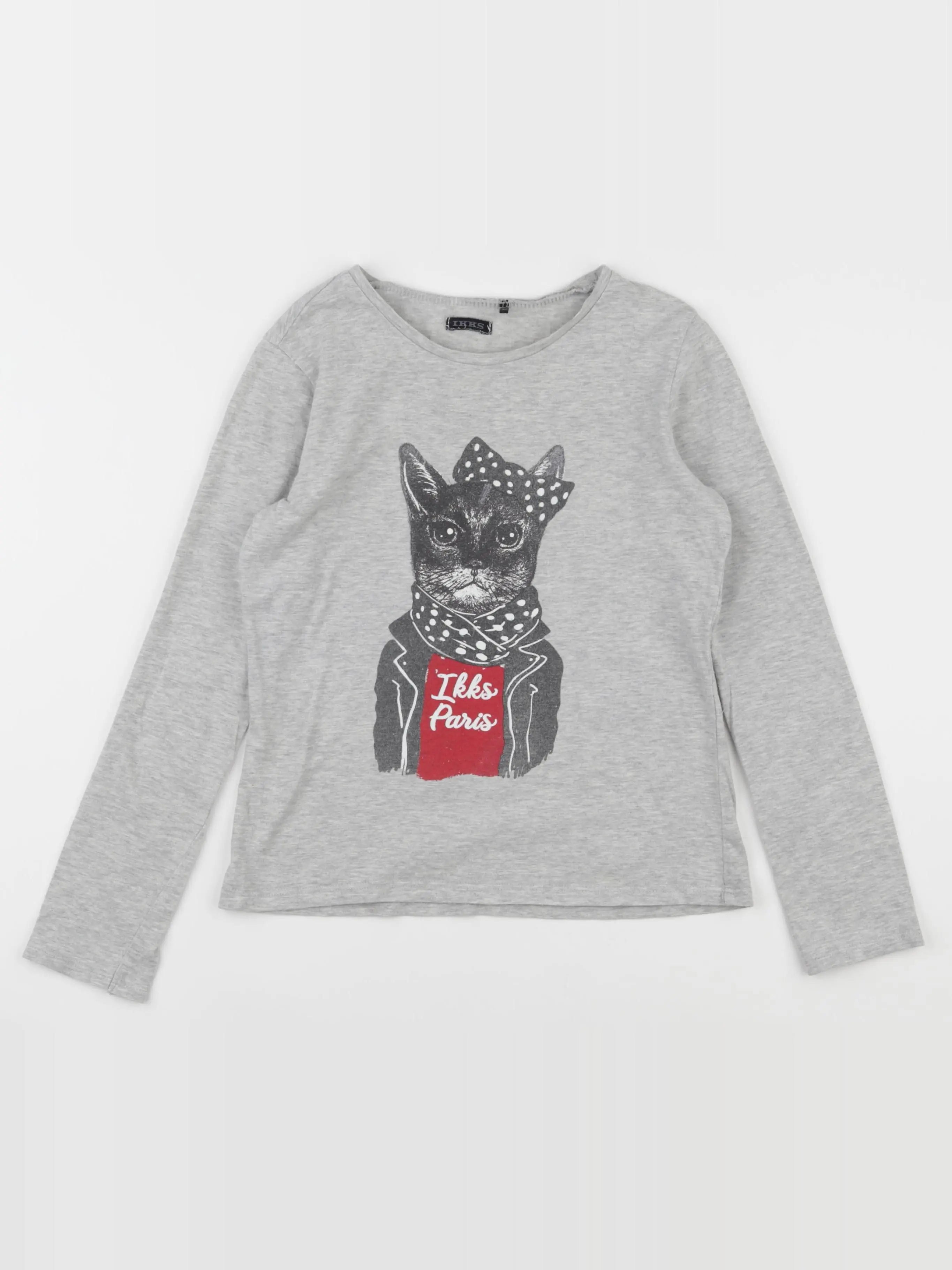 IKKS - tee-shirt gris - 10 ans