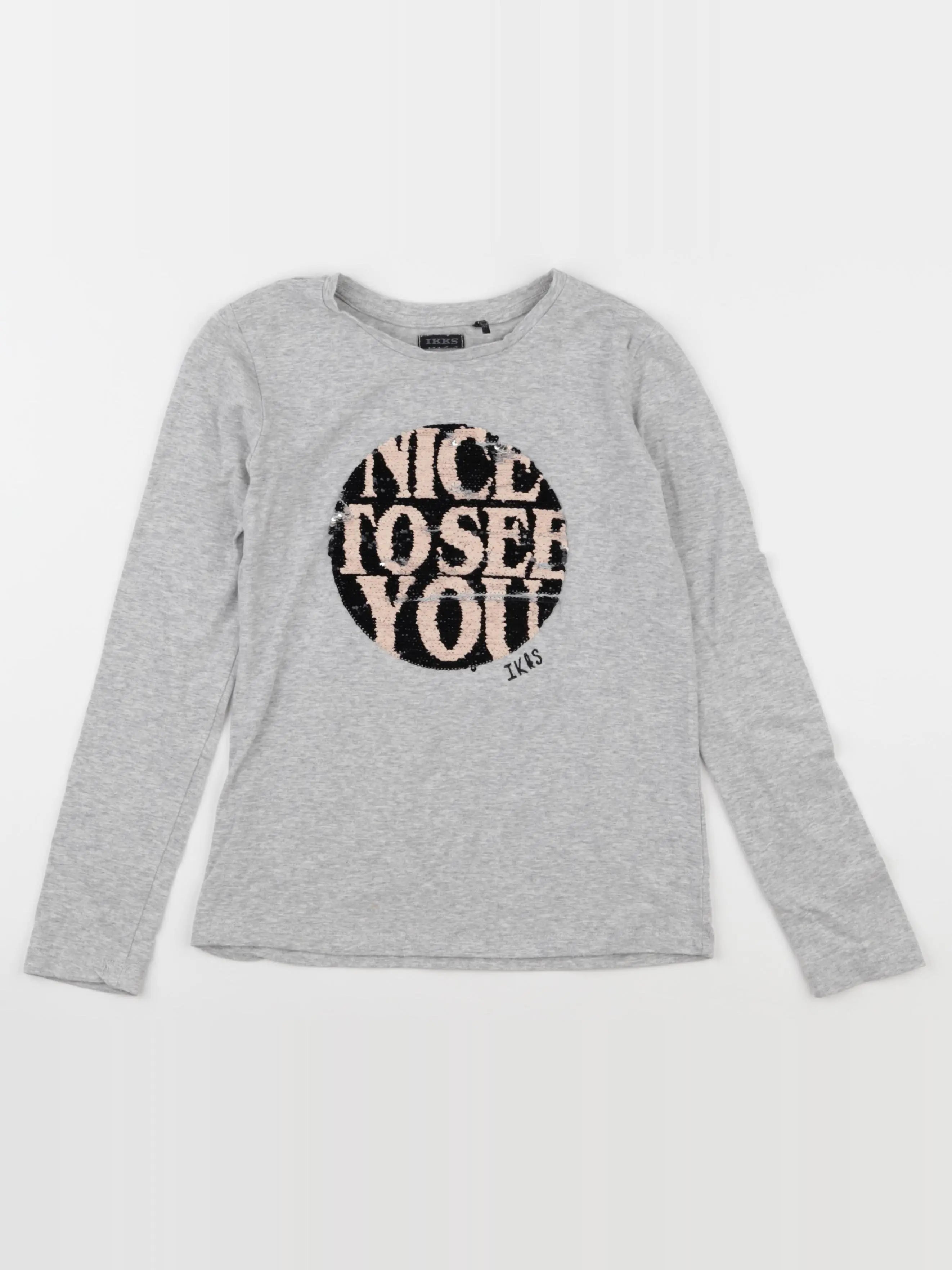 IKKS - tee-shirt gris - 10 ans