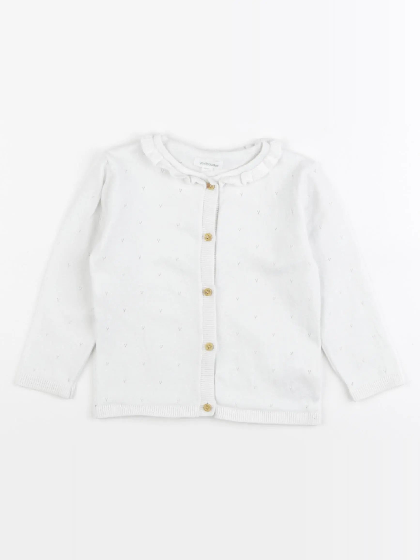 Vertbaudet - gilet blanc - 18 mois