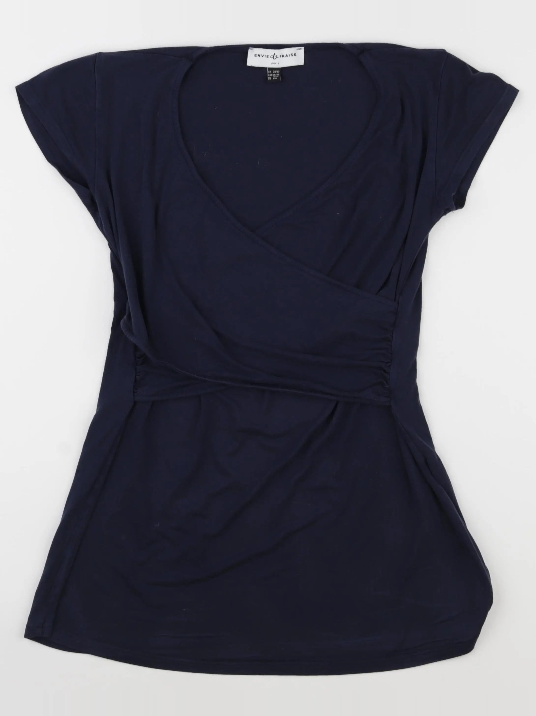 Envie de fraise - tee-shirt grossesse bleu - 38 à 40