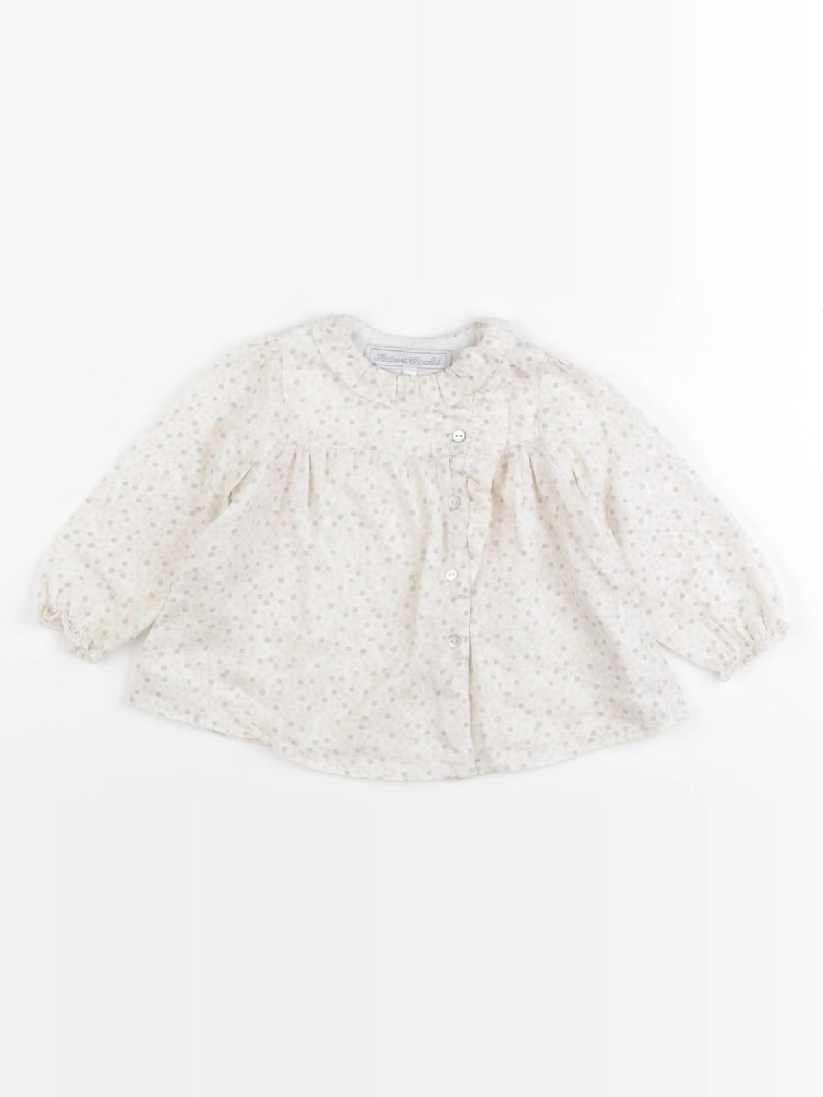 Tartine & Chocolat - blouse beige, gris, rose - 1 an
