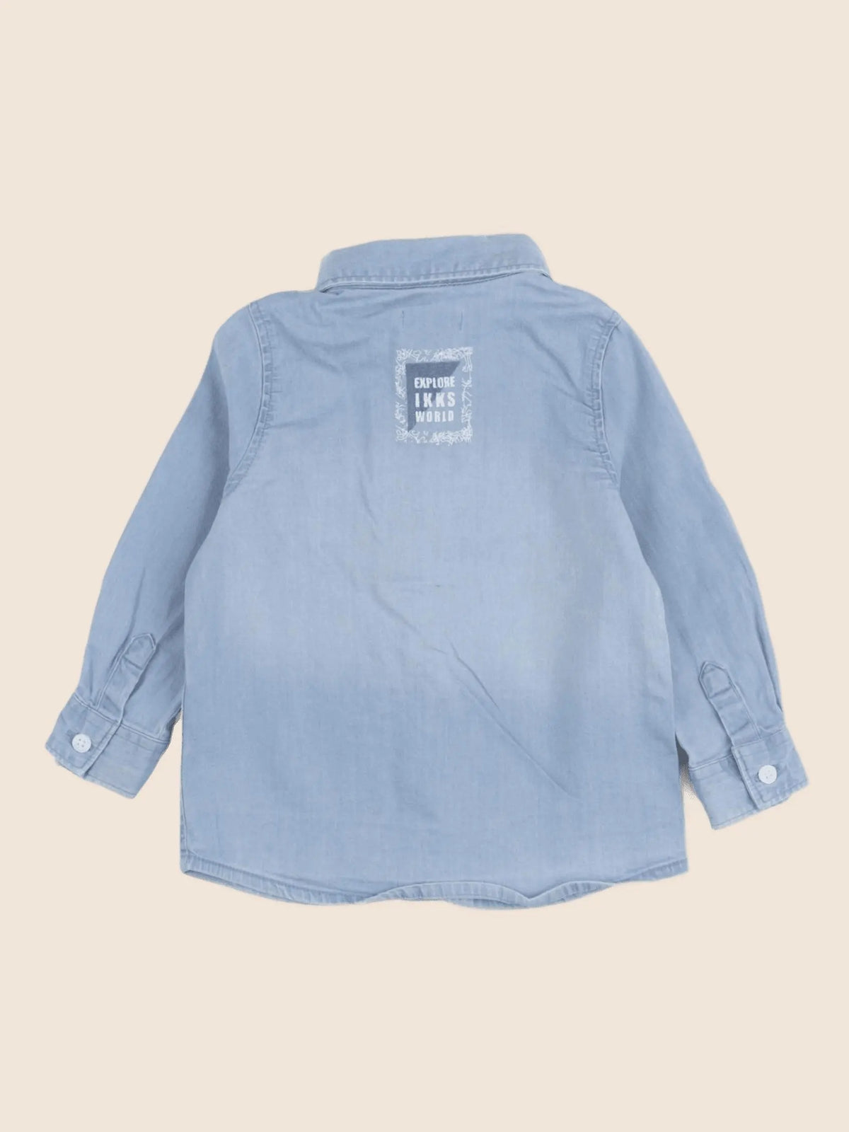 IKKS - chemise imprimé au dos bleu - 12 mois