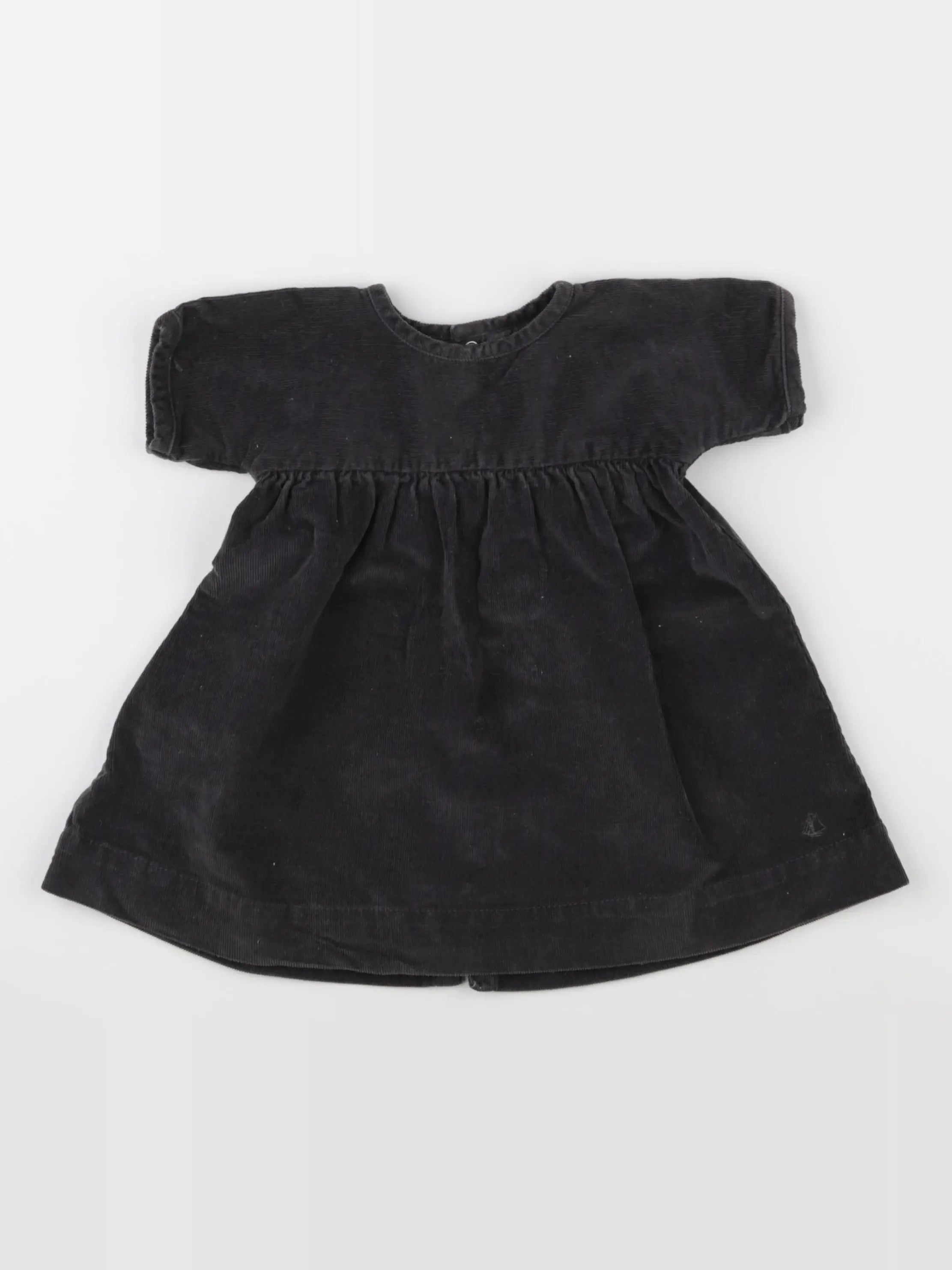 Petit Bateau - robe gris - 12 mois