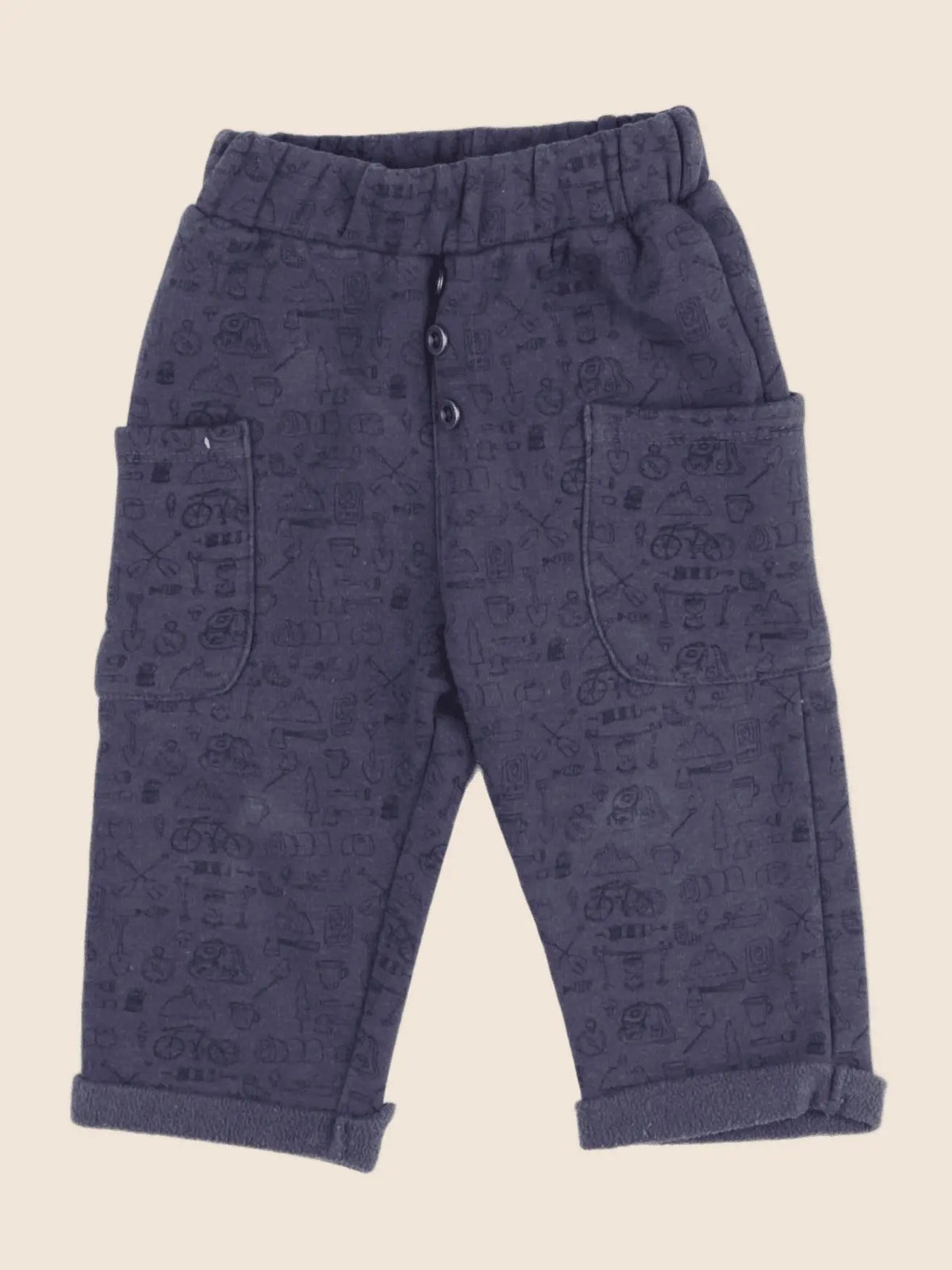 Vertbaudet - pantalon bleu - 9 mois