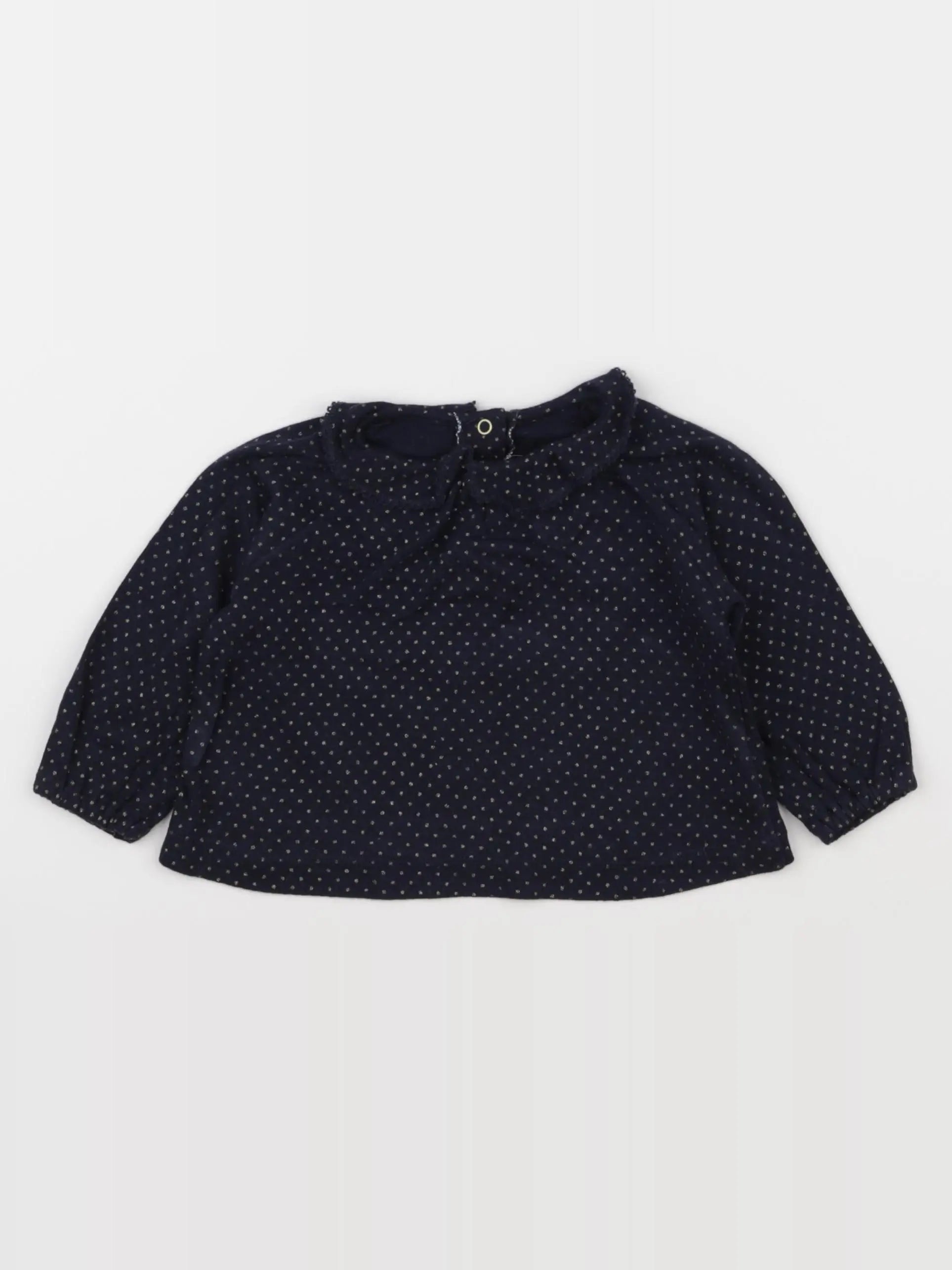 Petit Bateau - tee-shirt bleu, or - 6 mois