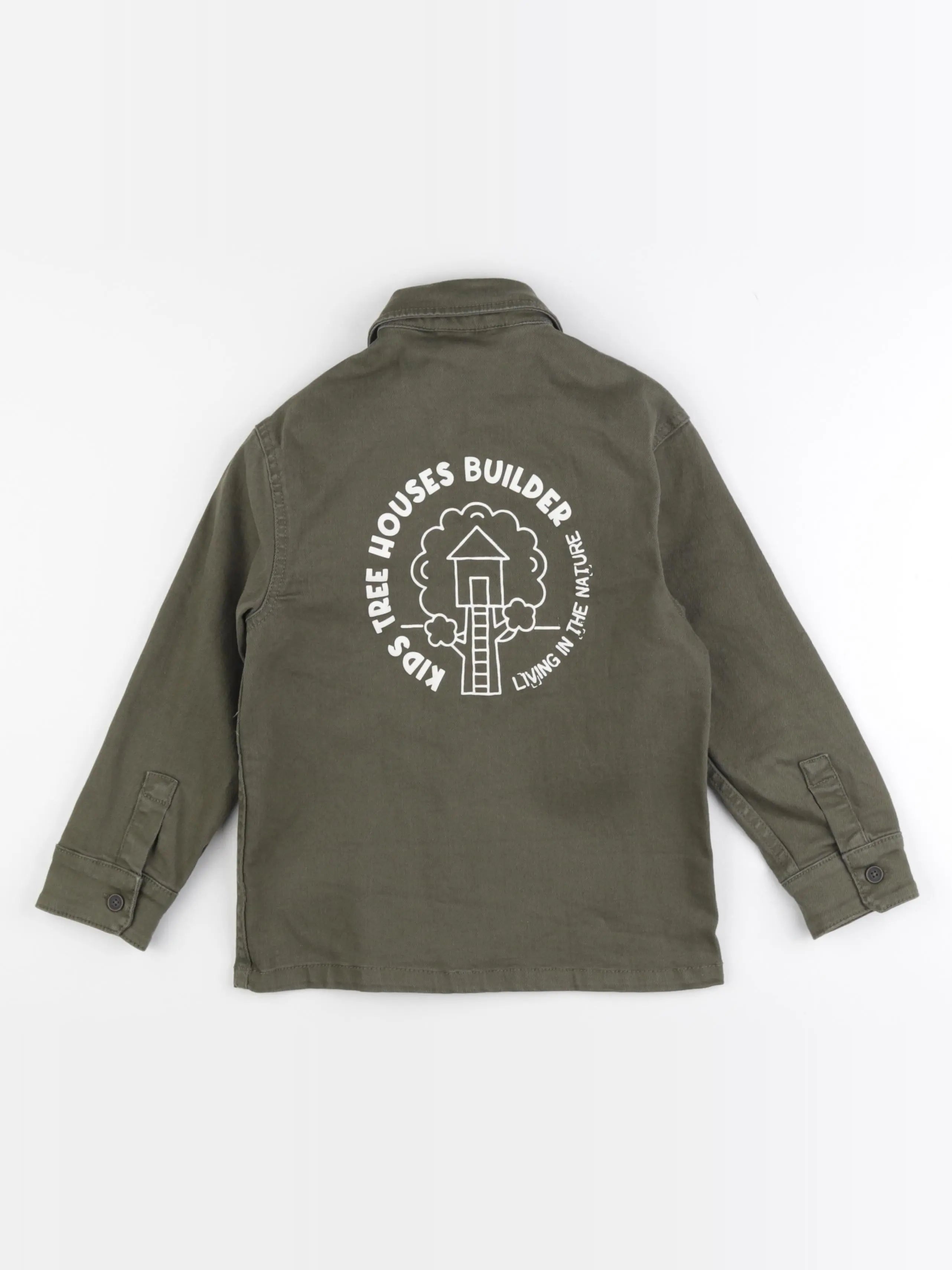 Vertbaudet - veste imprimé au dos vert - 6 ans