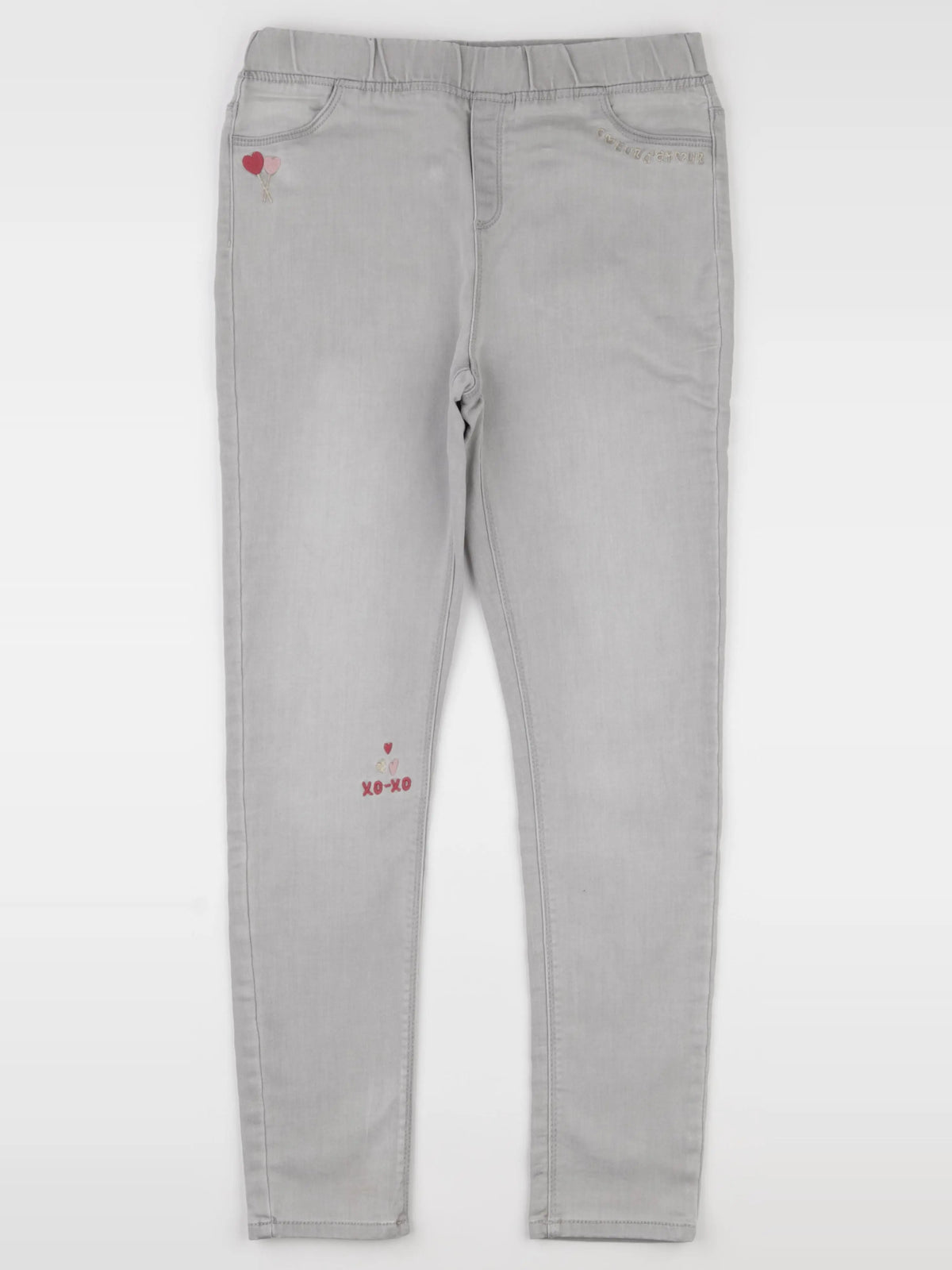 Vertbaudet - jegging gris - 14 ans