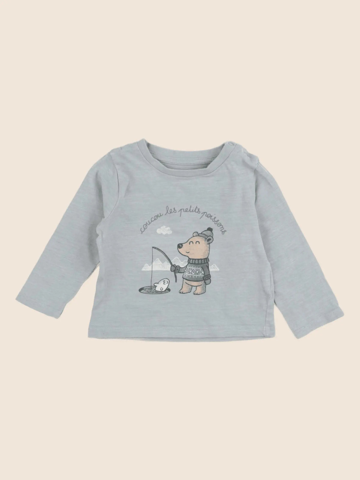 Vertbaudet - tee-shirt bleu - 6 mois