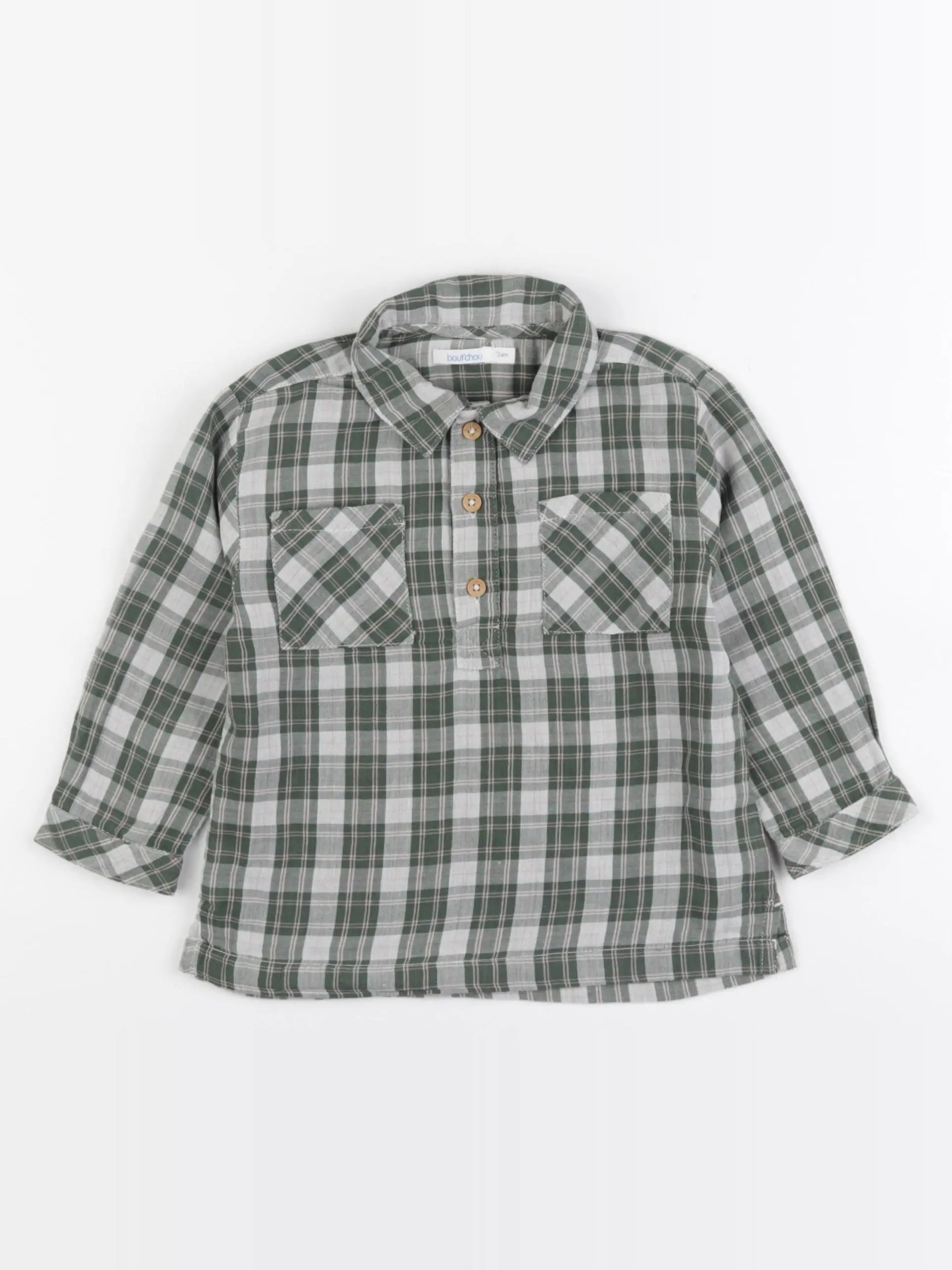 Boutchou - chemise vert - 24 mois