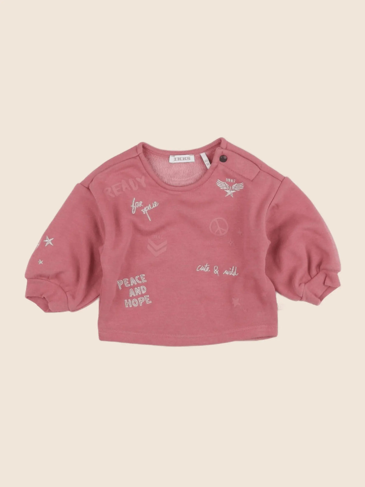 IKKS - sweat rose - 6 mois