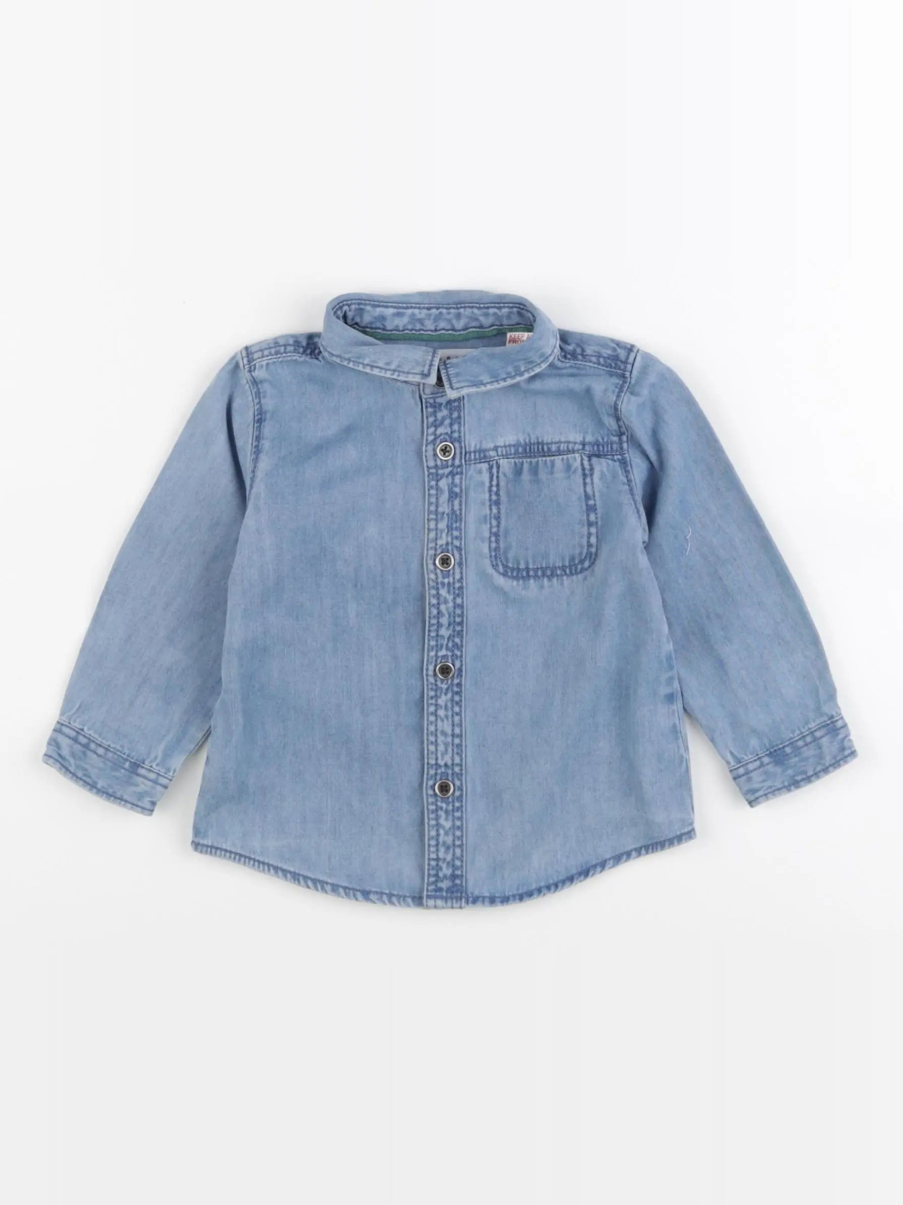 Zara - chemise bleu - 6/9 mois