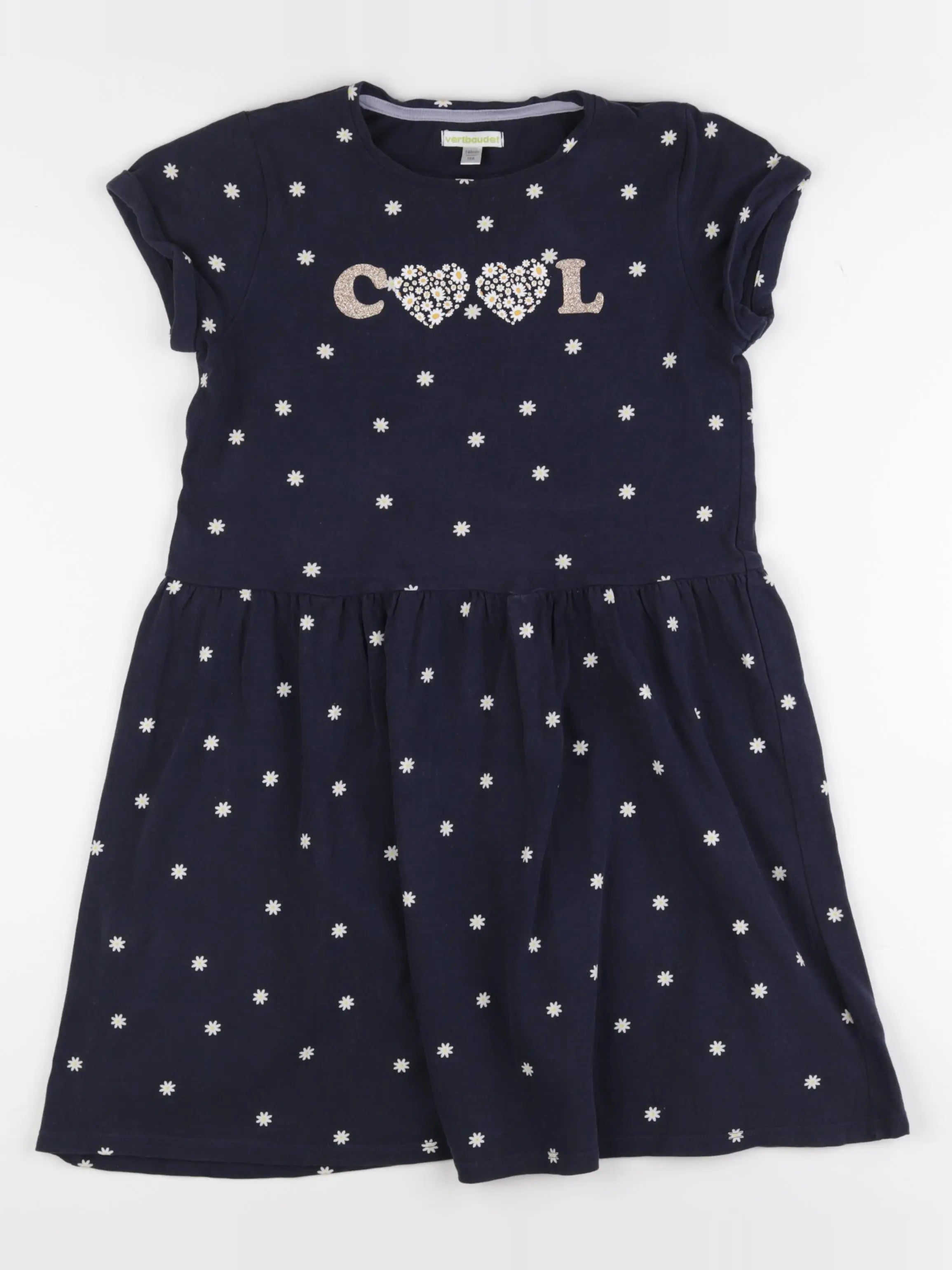 Vertbaudet - robe bleu - 10 ans