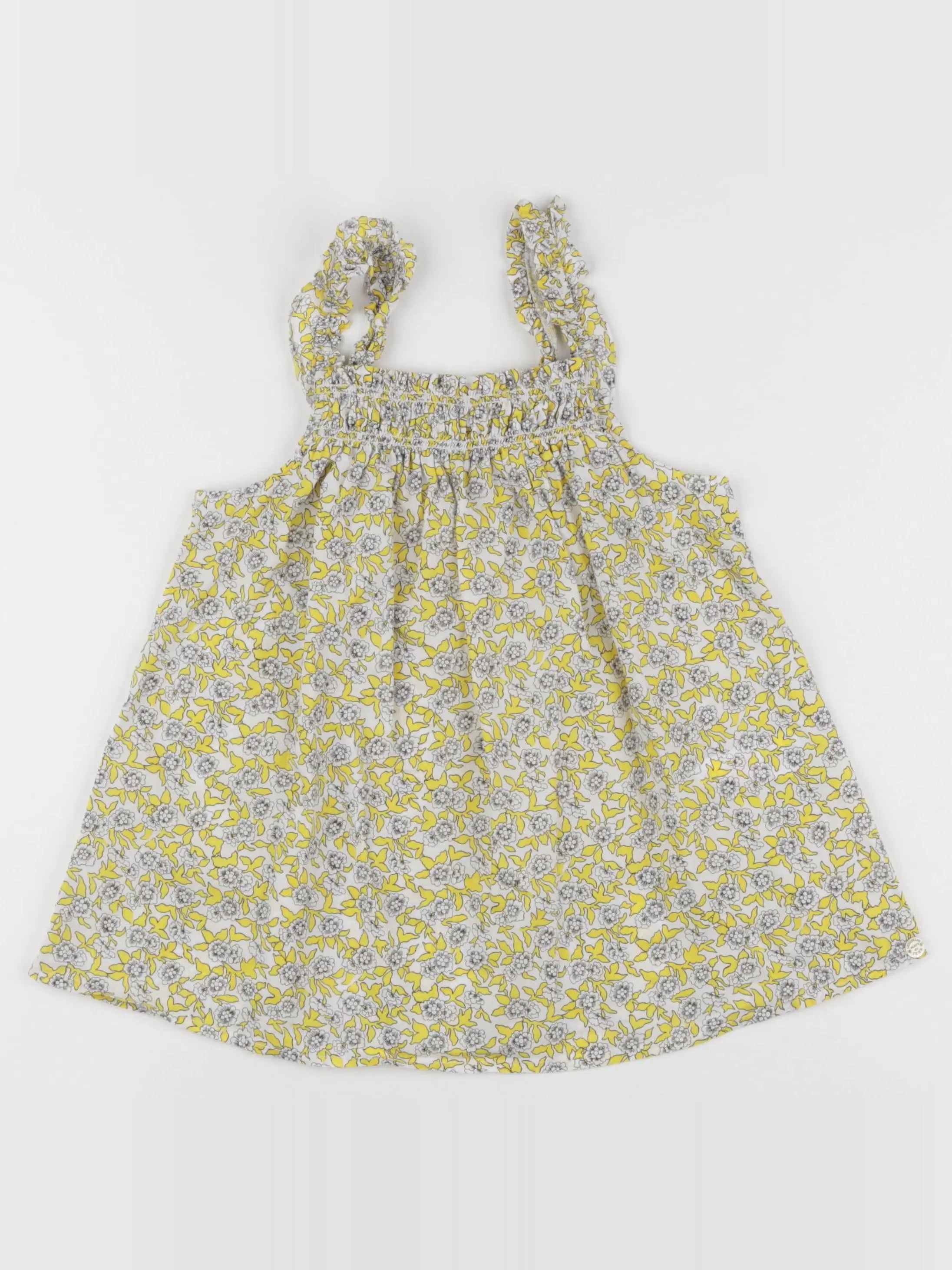 IKKS - blouse jaune, blanc - 10 ans