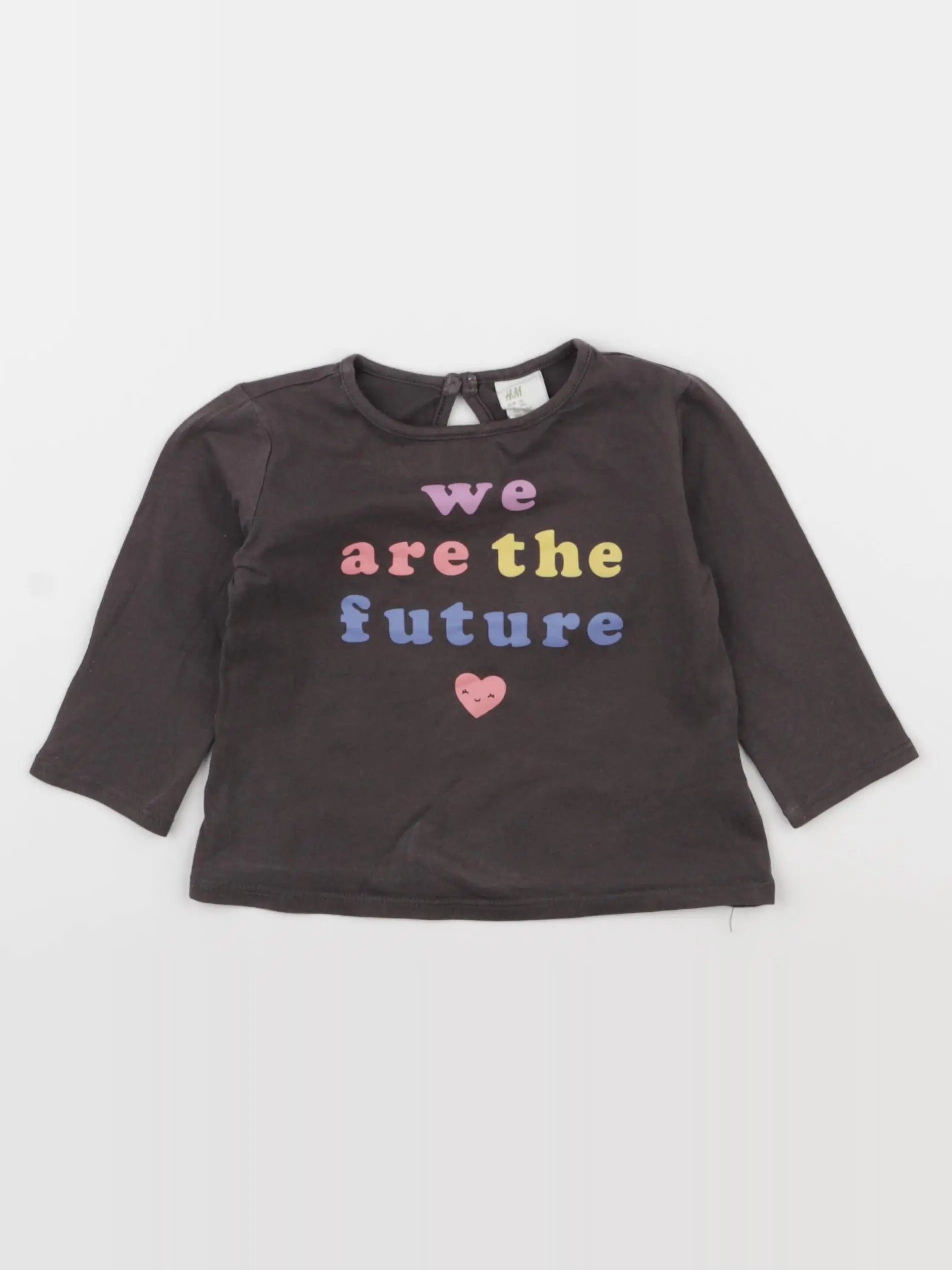 H&M - tee-shirt marron - 9 mois