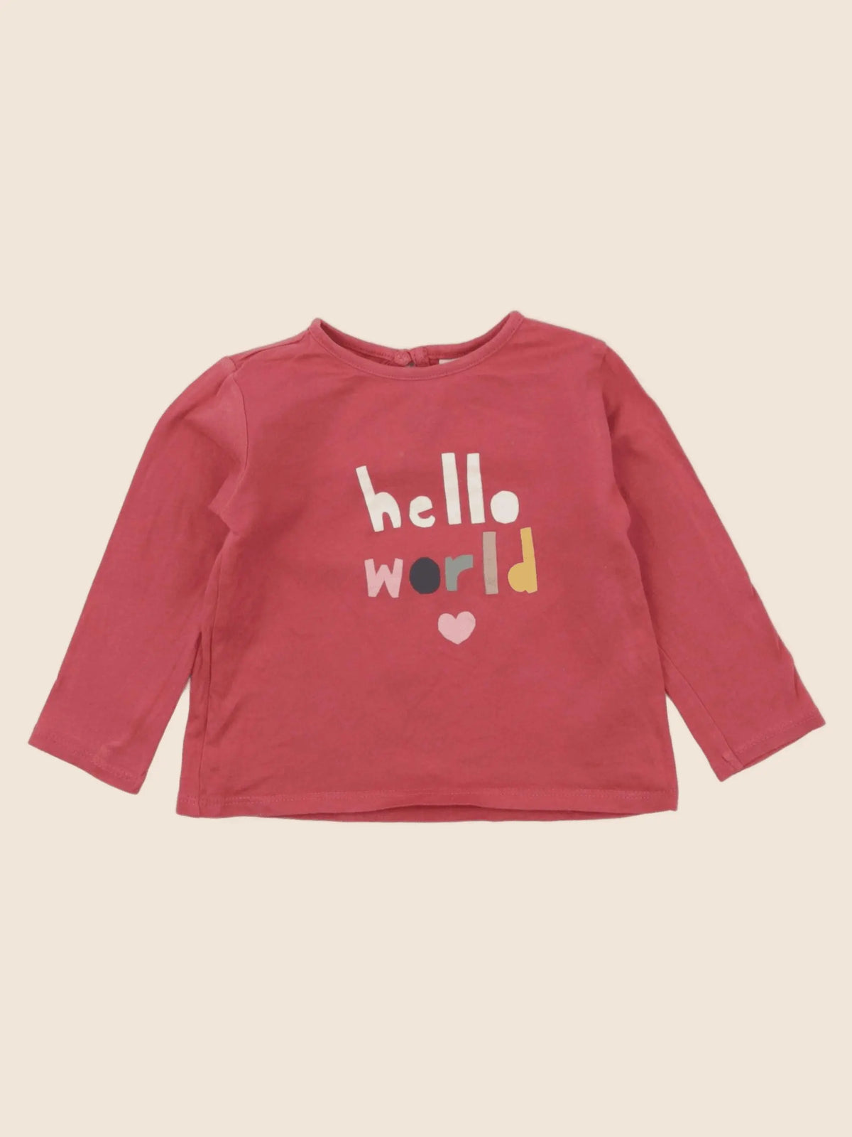 H&M - tee-shirt rose - 9 mois