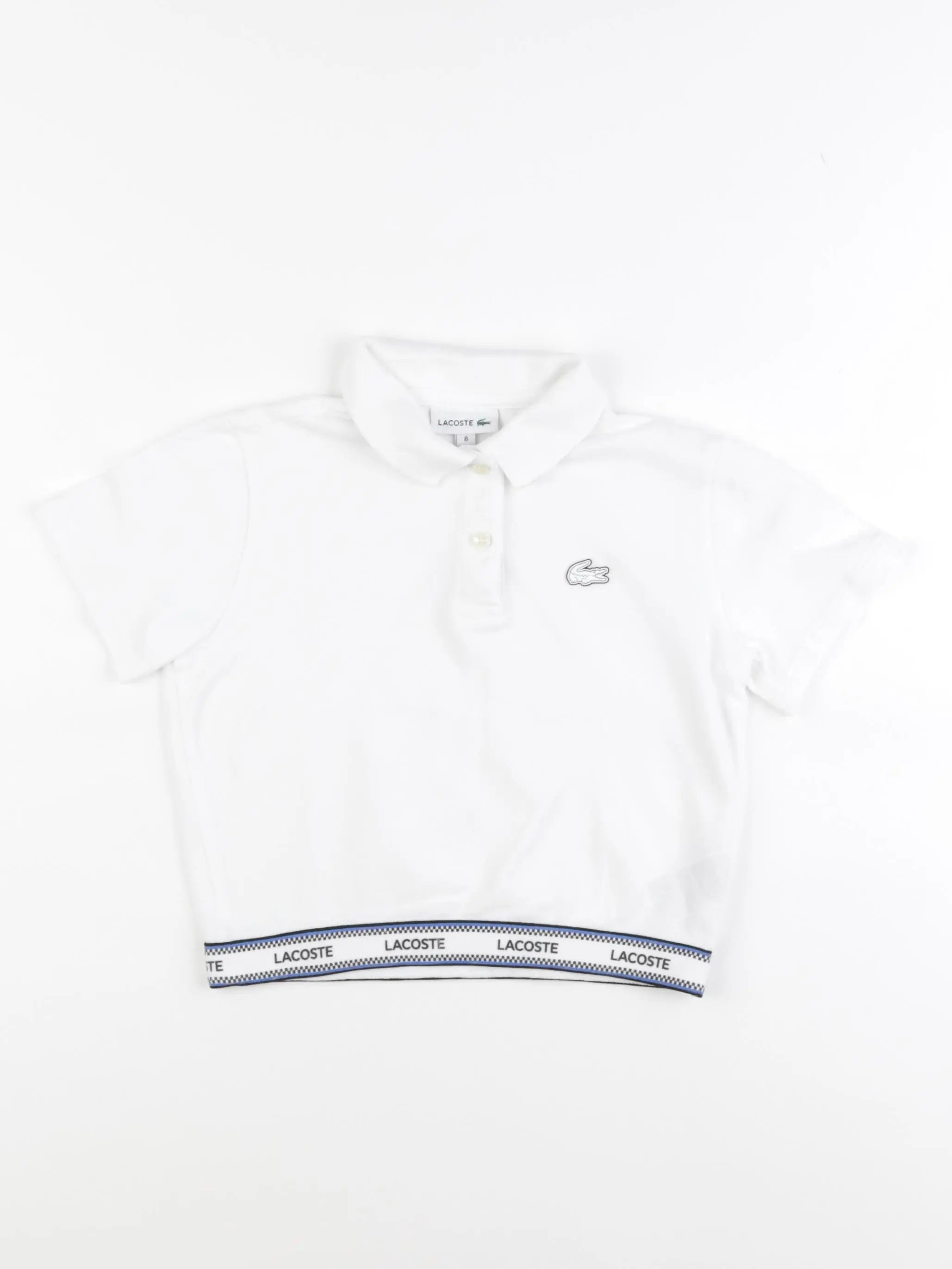 Lacoste - polo court  blanc - 8 ans