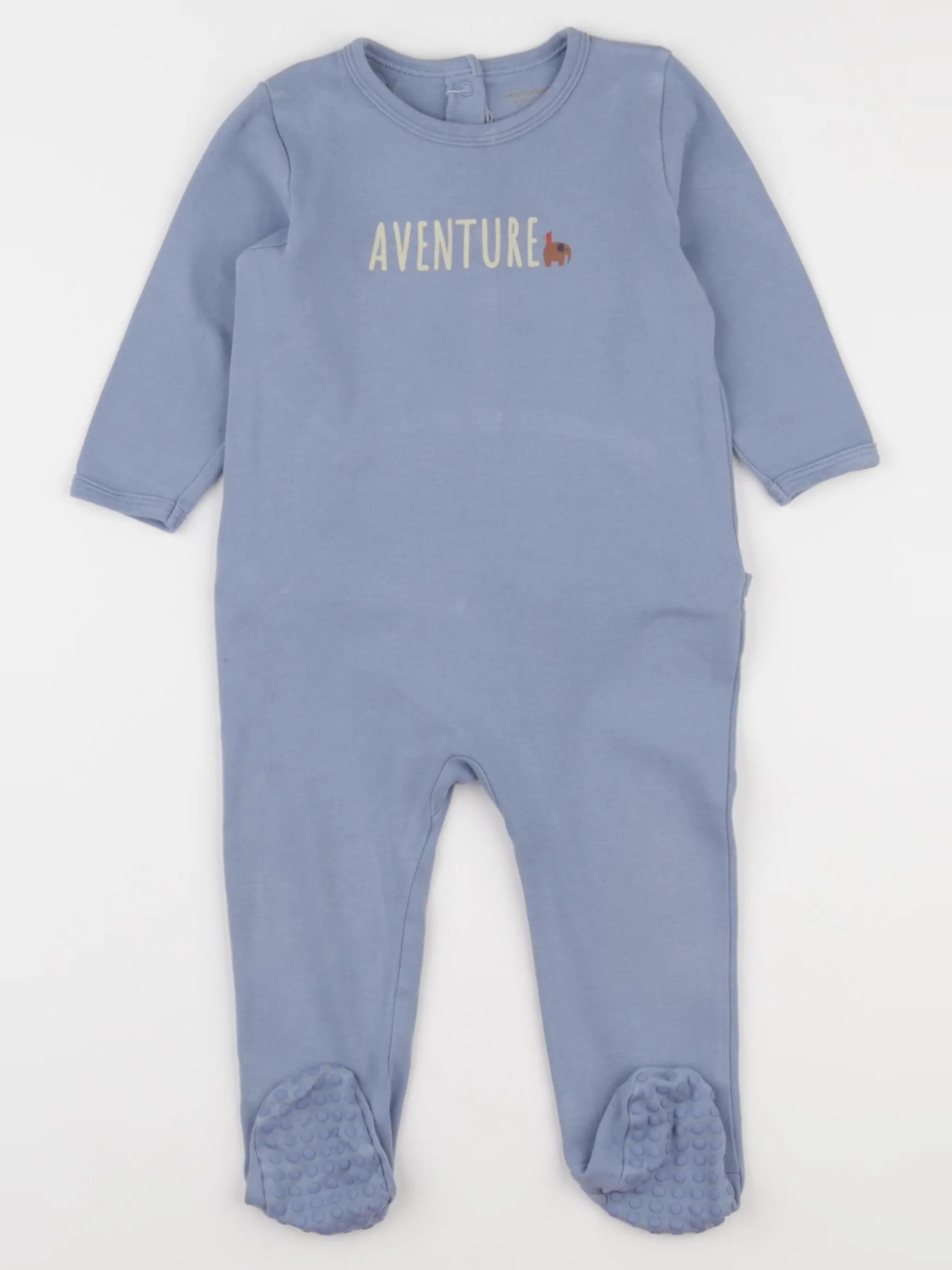 Vertbaudet - pyjama coton bleu - 18 mois