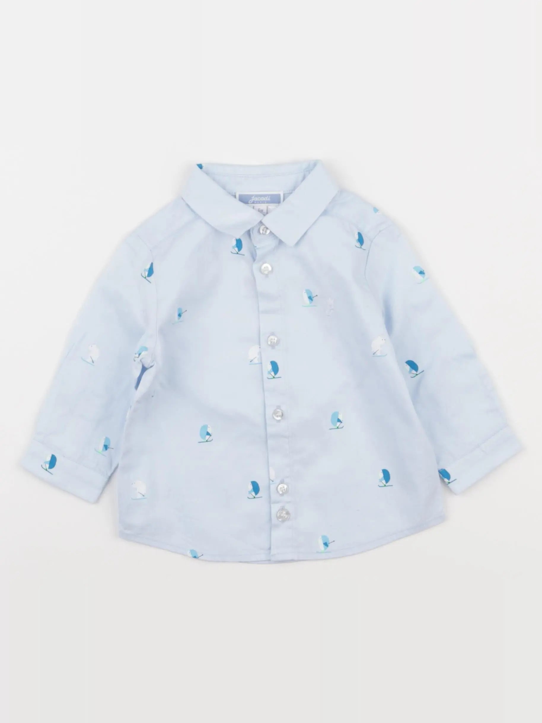 Jacadi - chemise bleu - 6 mois