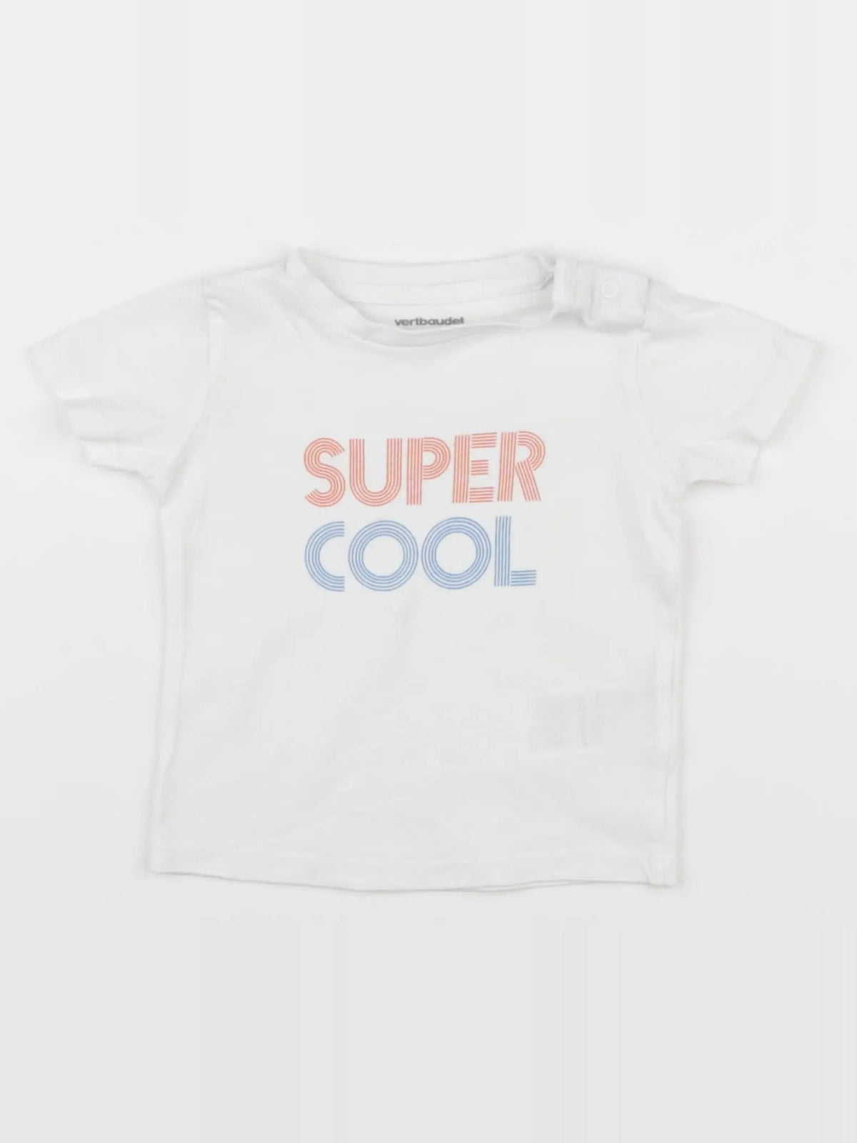 Vertbaudet - tee-shirt blanc - 6 mois