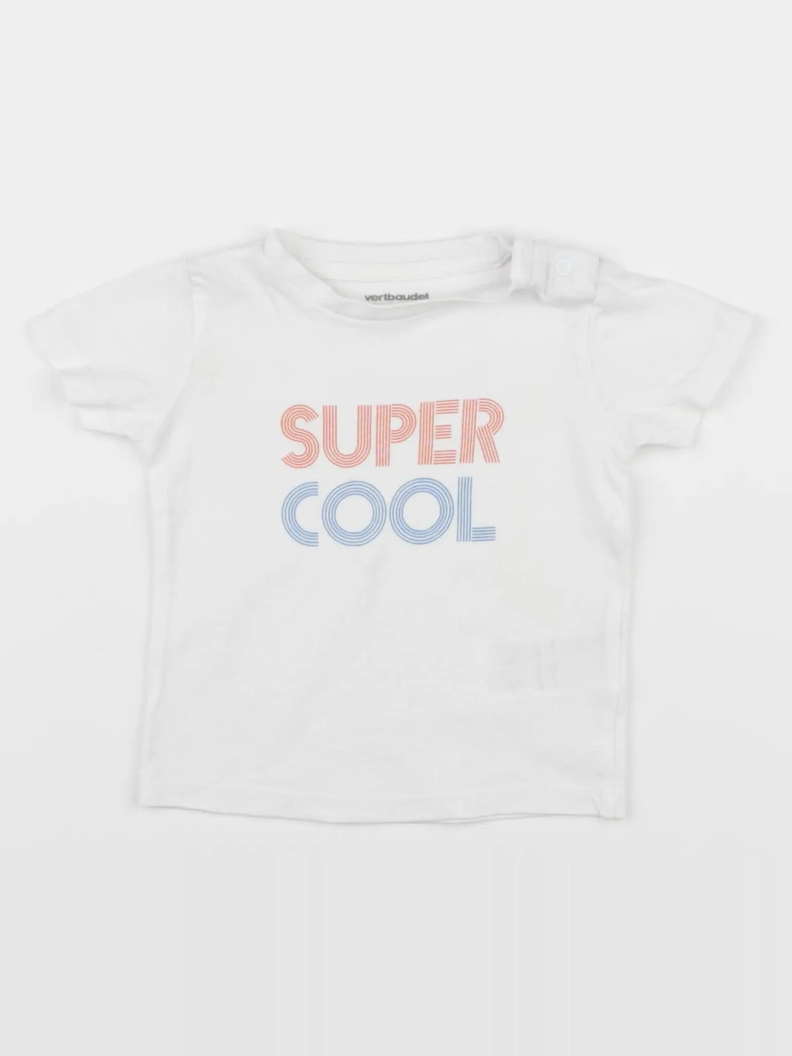 Vertbaudet - tee-shirt blanc - 6 mois