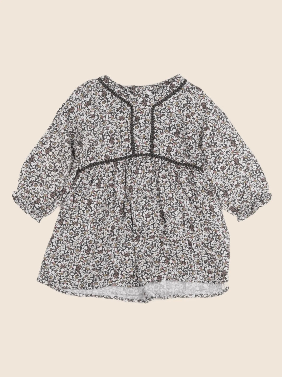 IKKS - robe vert, beige - 12 mois