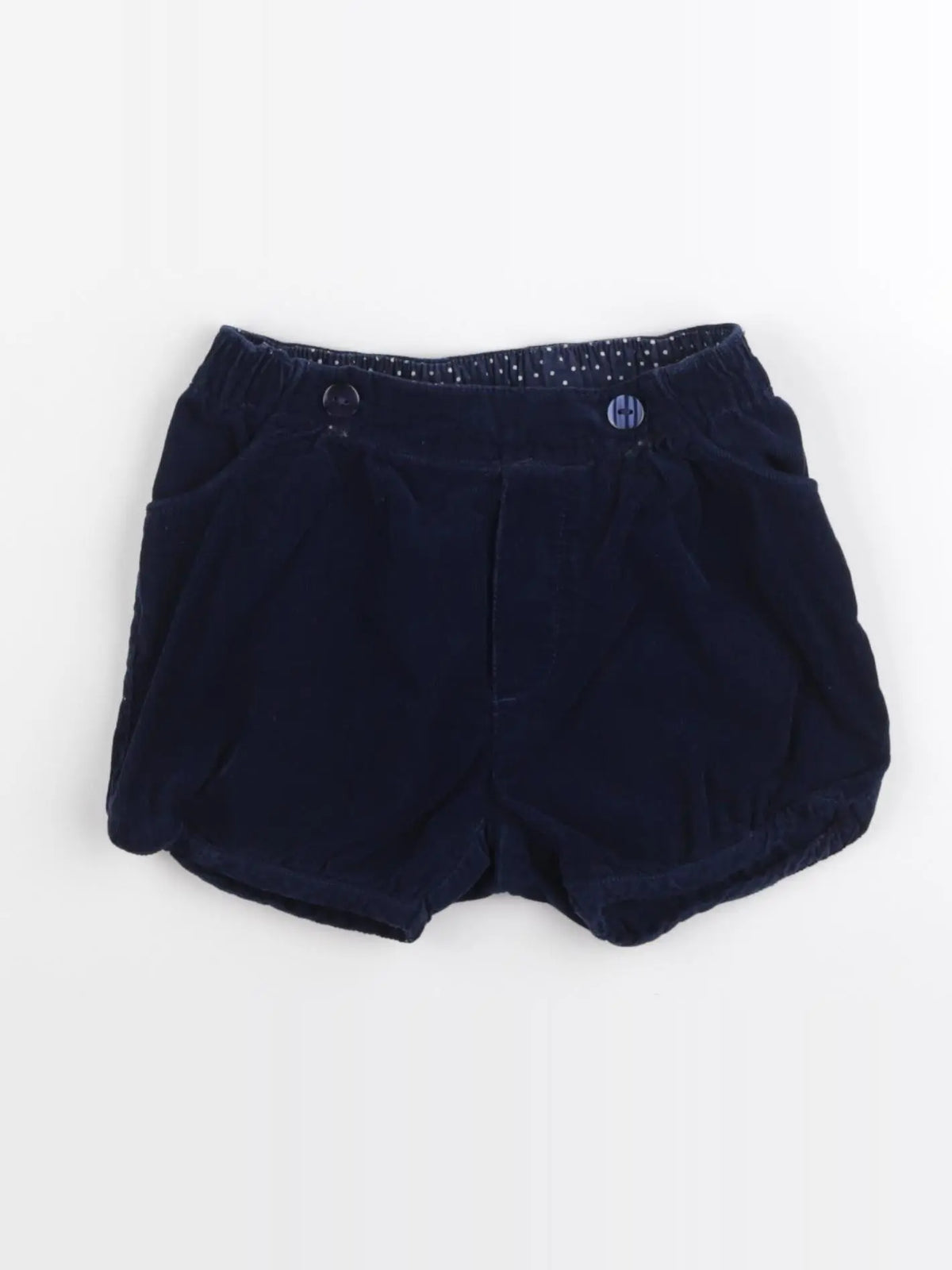 H&M - short bleu - 18/24 mois