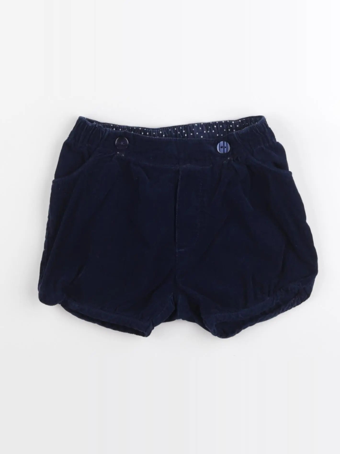 H&M - short bleu - 18/24 mois