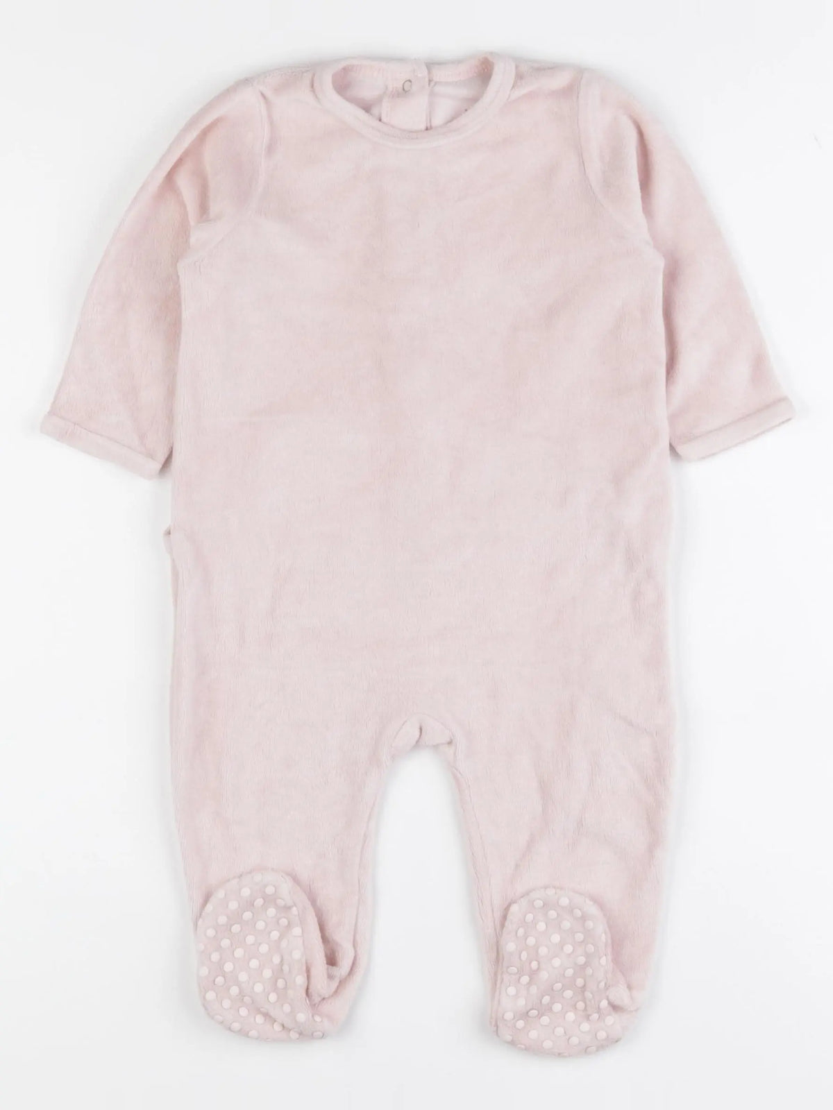 Vertbaudet - pyjama velours rose - 12 mois