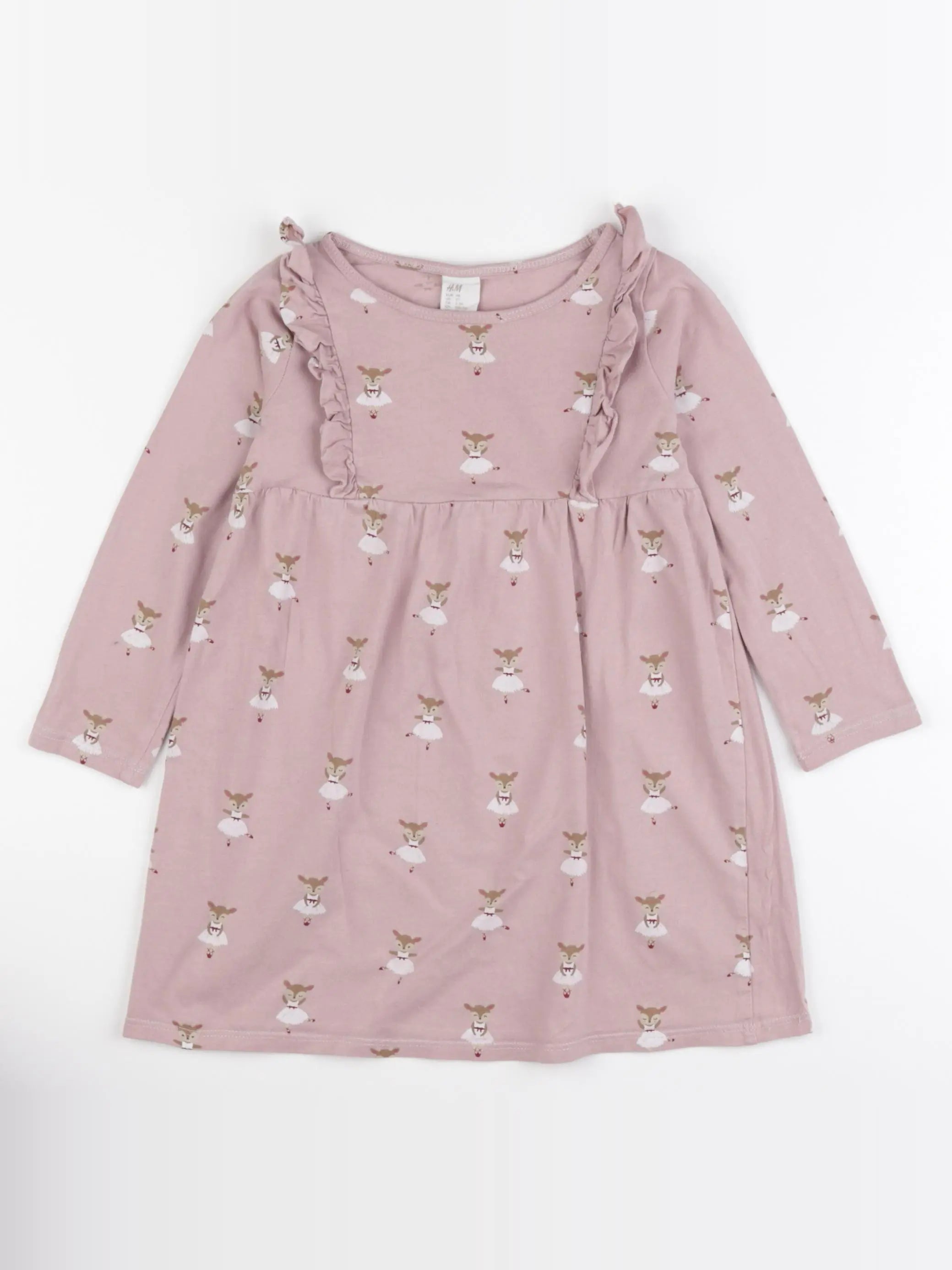 H&M - robe rose - 2/3 ans