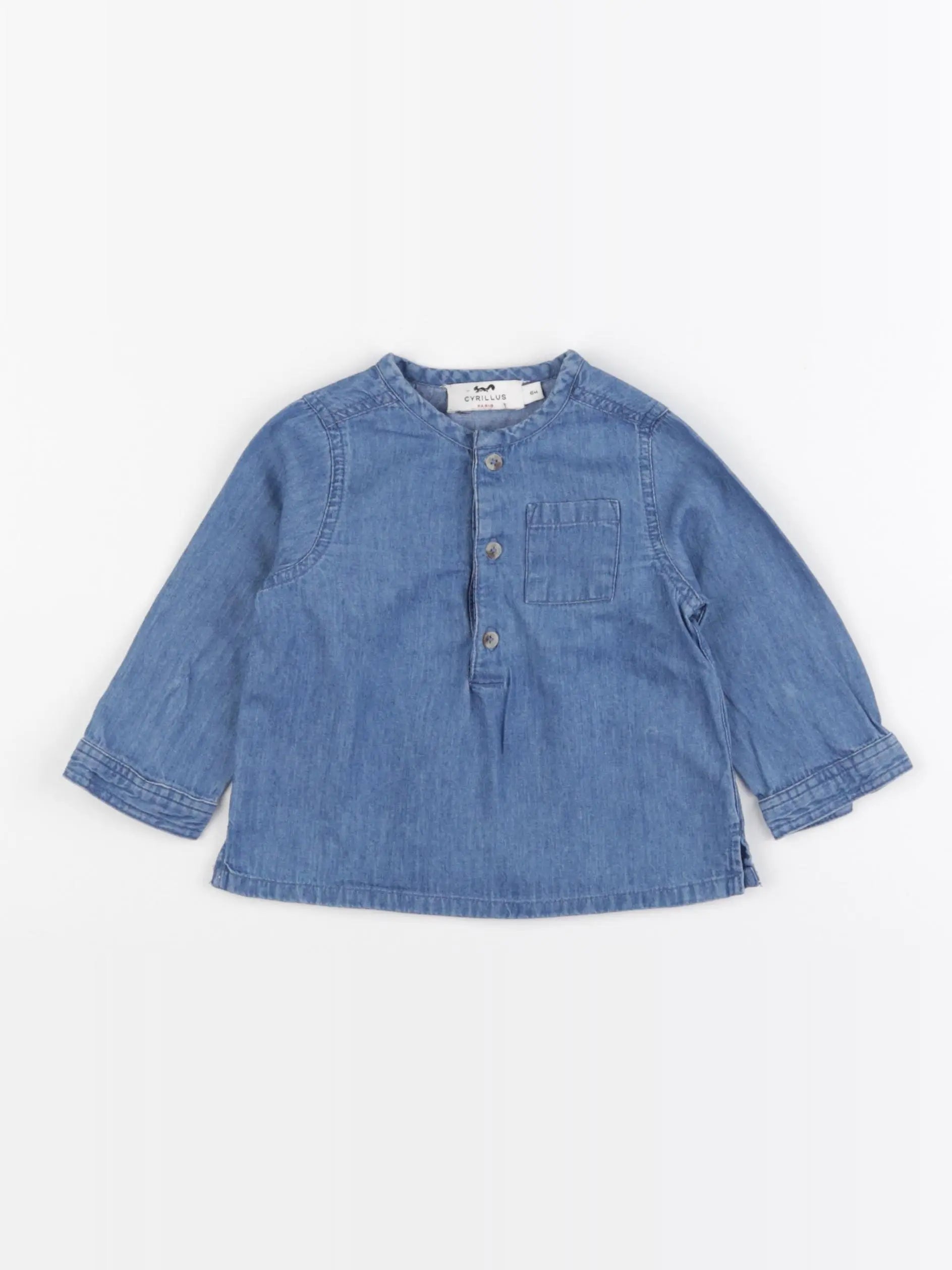 Cyrillus - blouse bleu - 6 mois