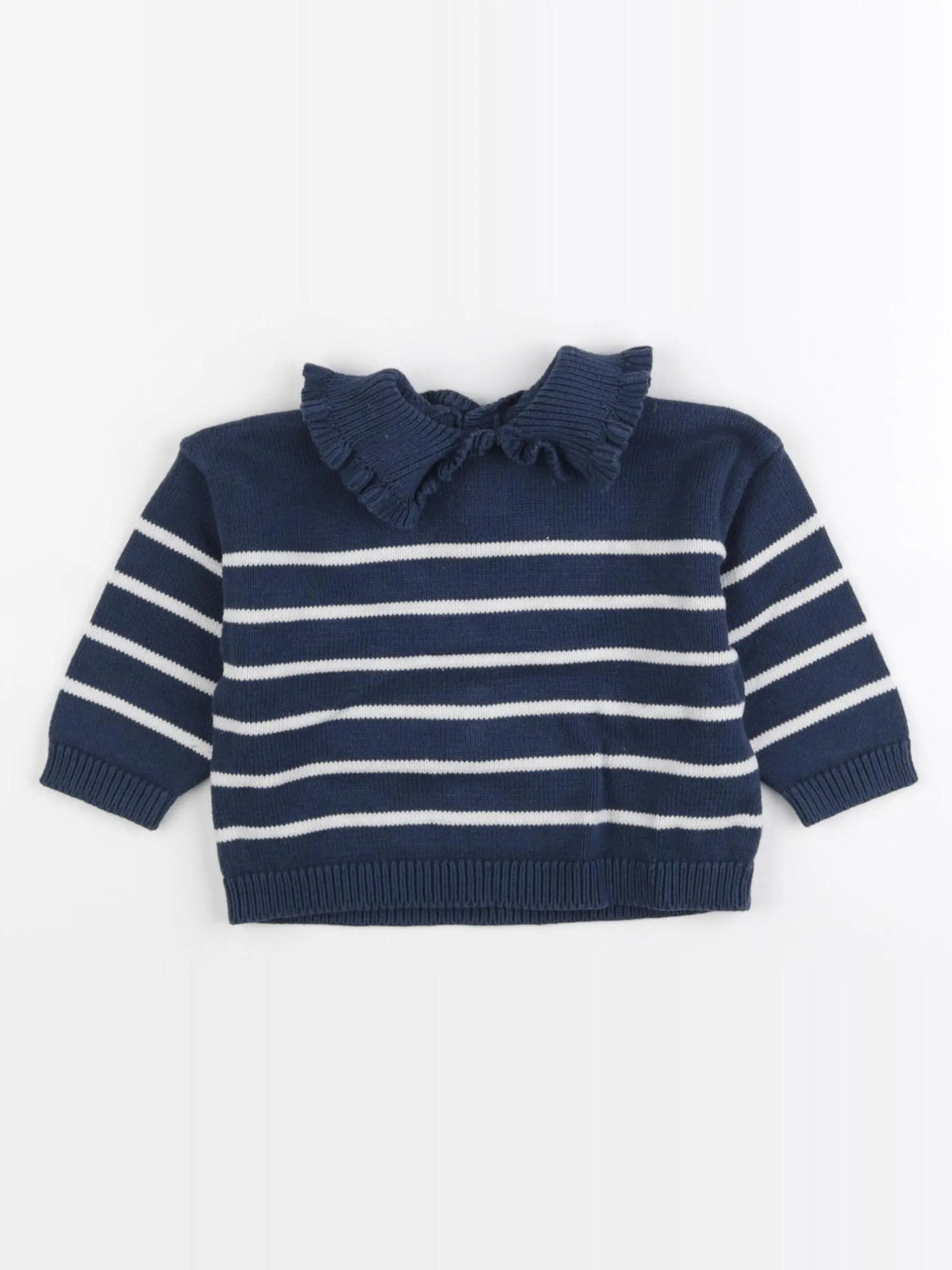 Vertbaudet - pull bleu - 12 mois