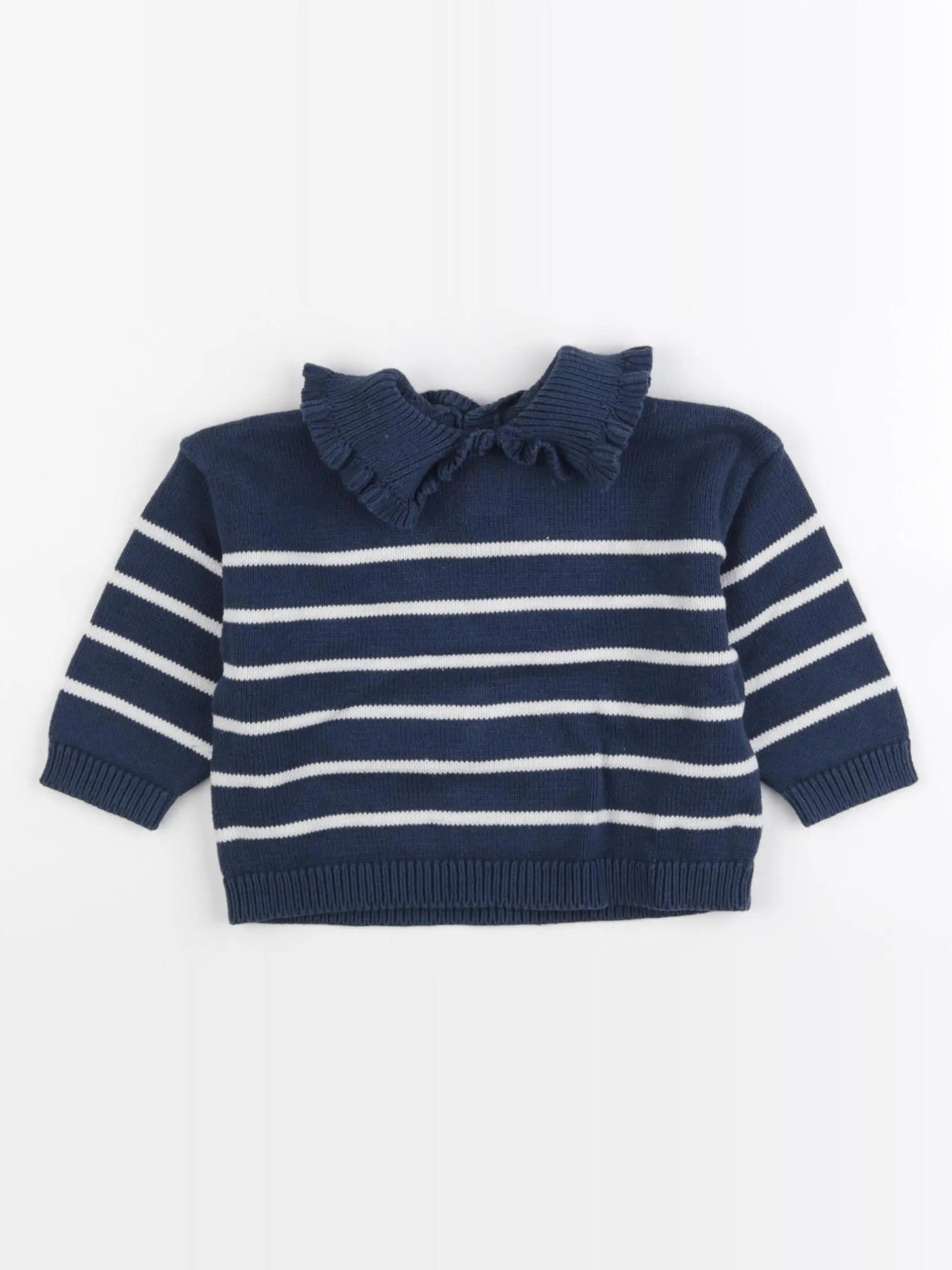 Vertbaudet - pull bleu - 12 mois