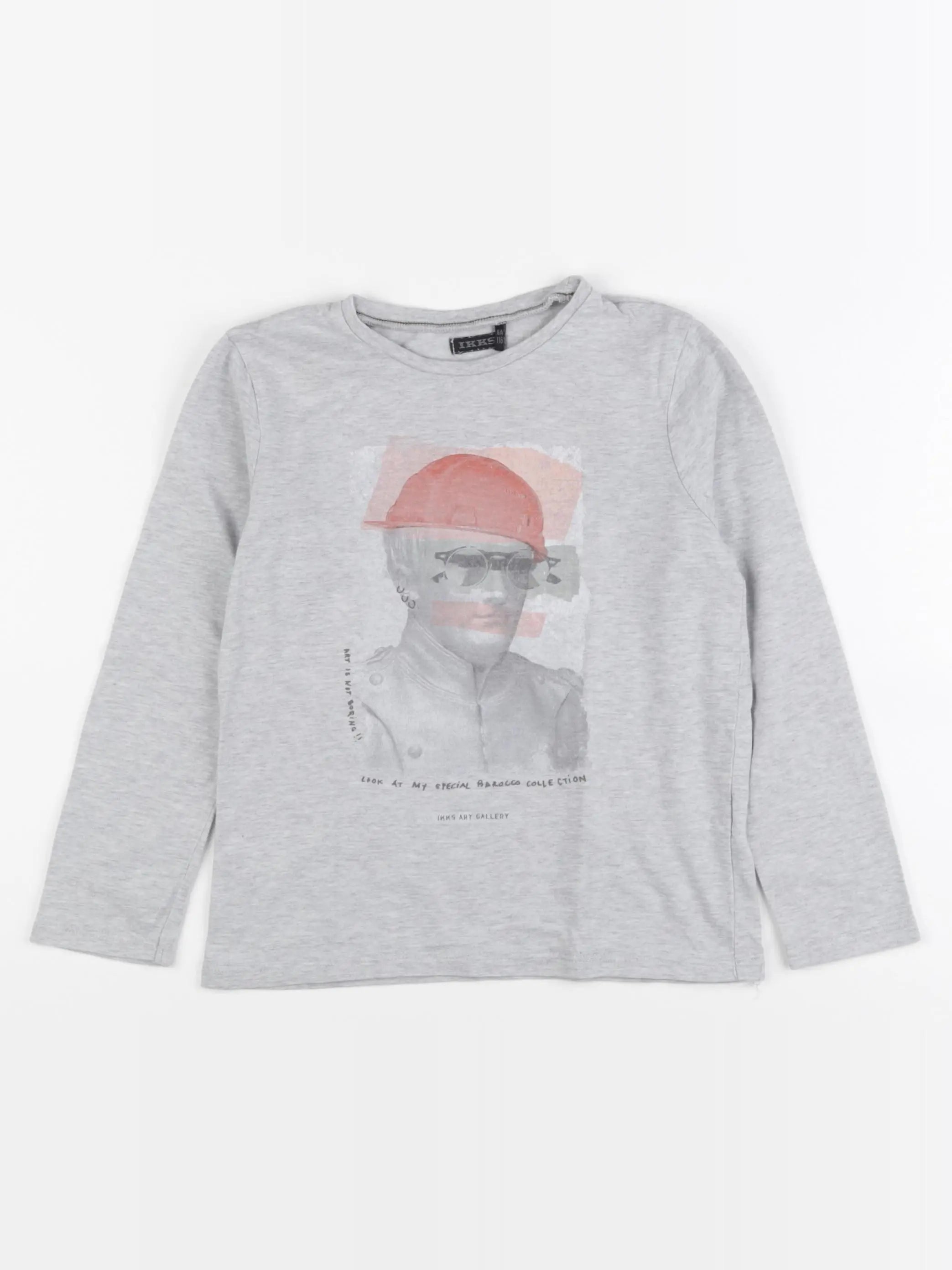 IKKS - tee-shirt gris - 6 ans